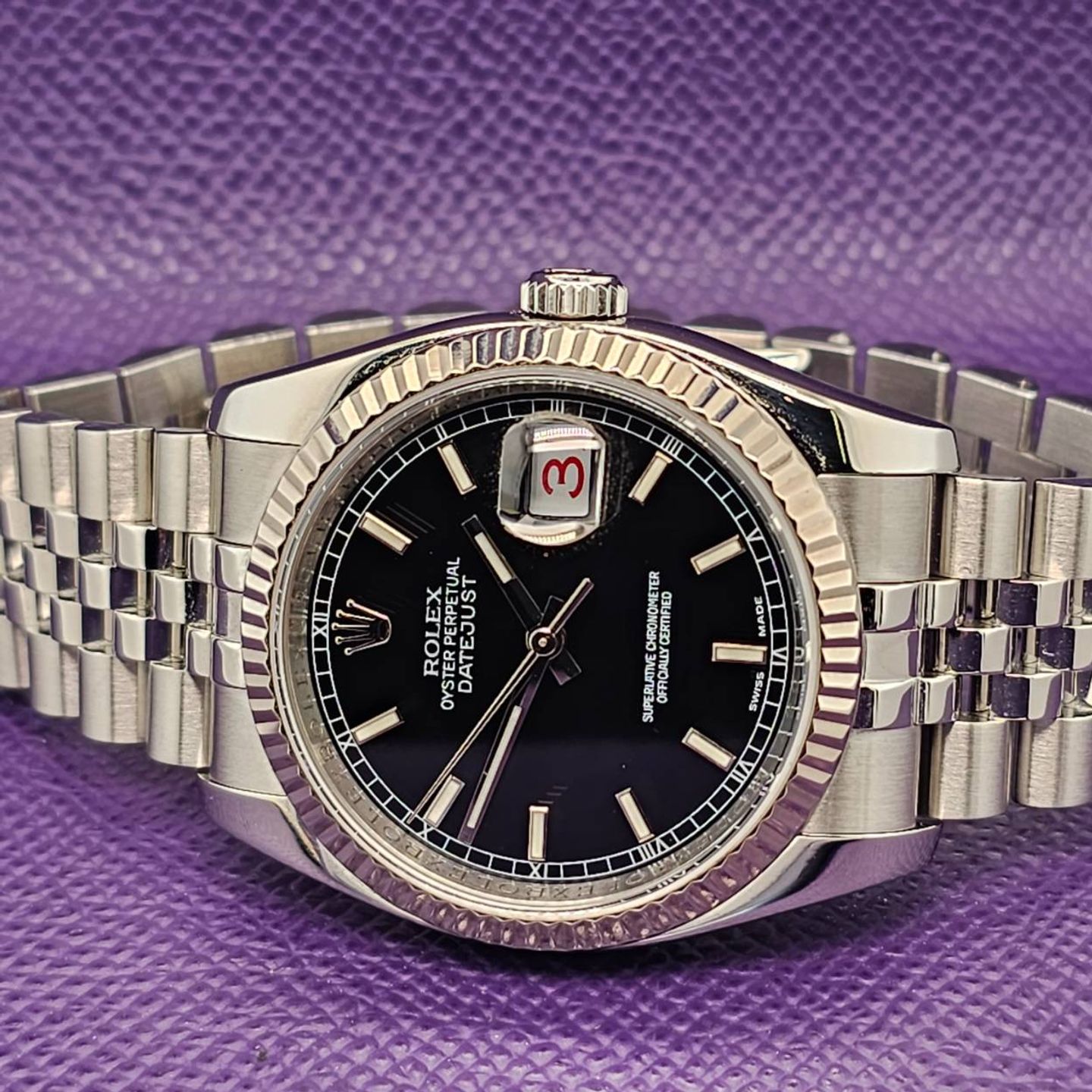 Rolex Datejust 36 116234 (2010) - Black dial 36 mm Steel case (4/5)