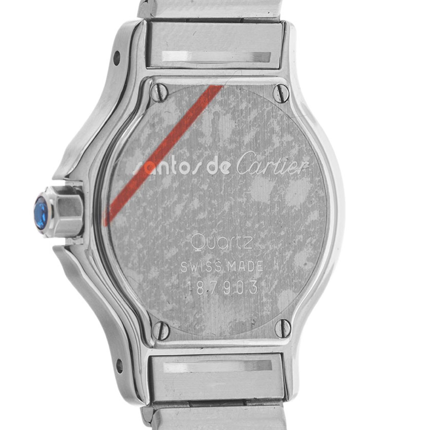 Cartier Santos 187903 (1993) - Beige dial 25 mm Gold/Steel case (6/8)
