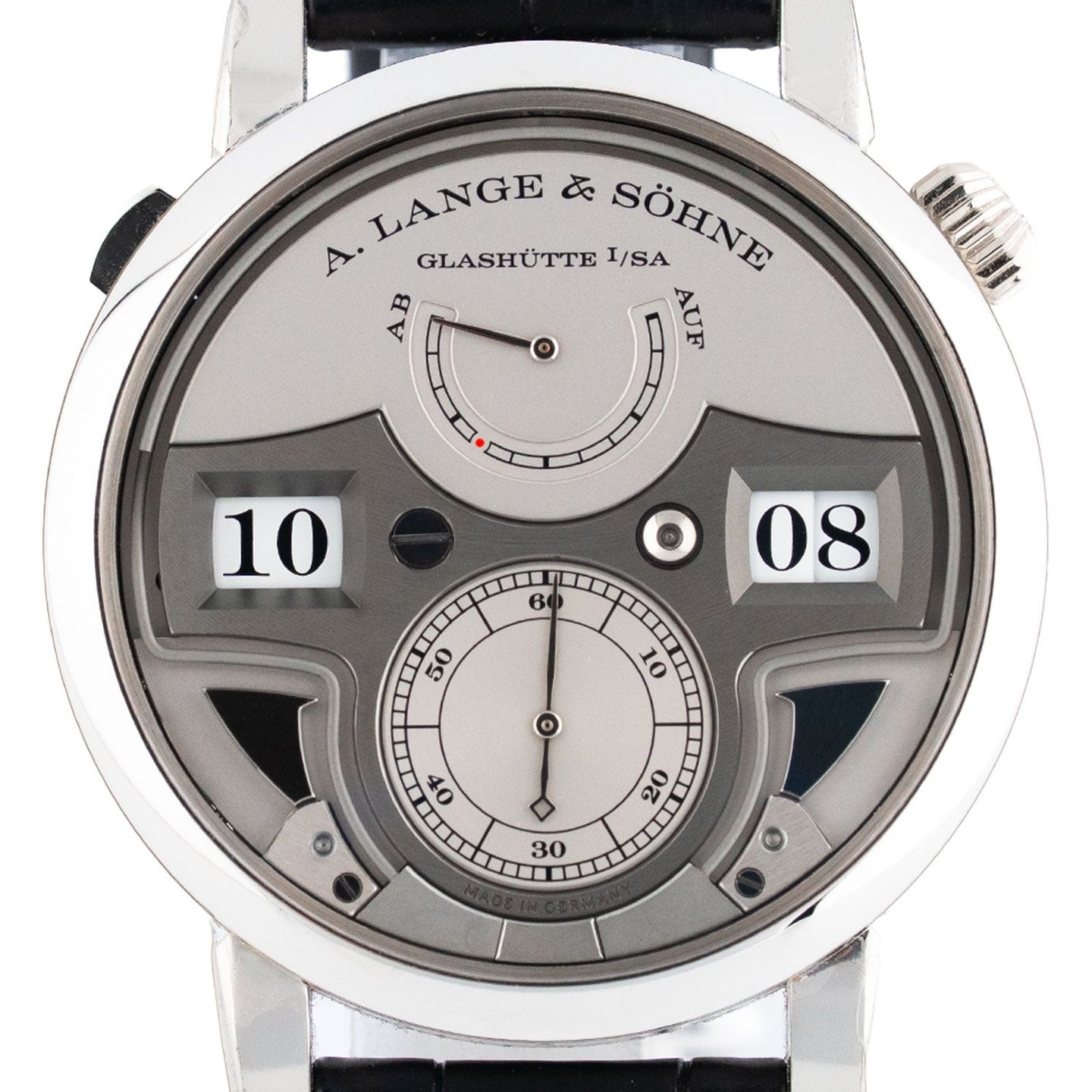 A. Lange & Söhne Zeitwerk 147.025 (Unknown (random serial)) - Silver dial 44 mm Platinum case (2/8)
