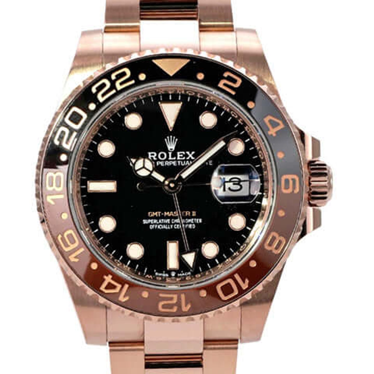 Rolex GMT-Master II 126715CHNR (2023) - Black dial 40 mm Rose Gold case (1/8)