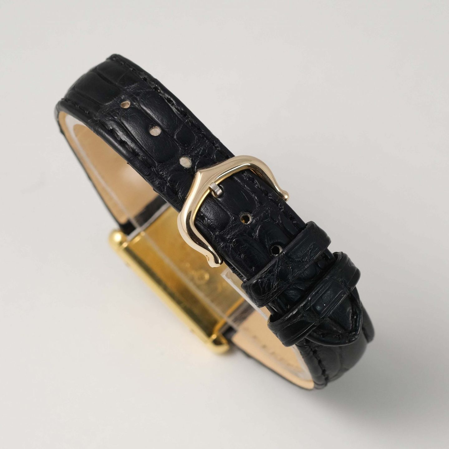 Cartier Tank Unknown (1985) - Black dial 30 mm Silver case (4/8)