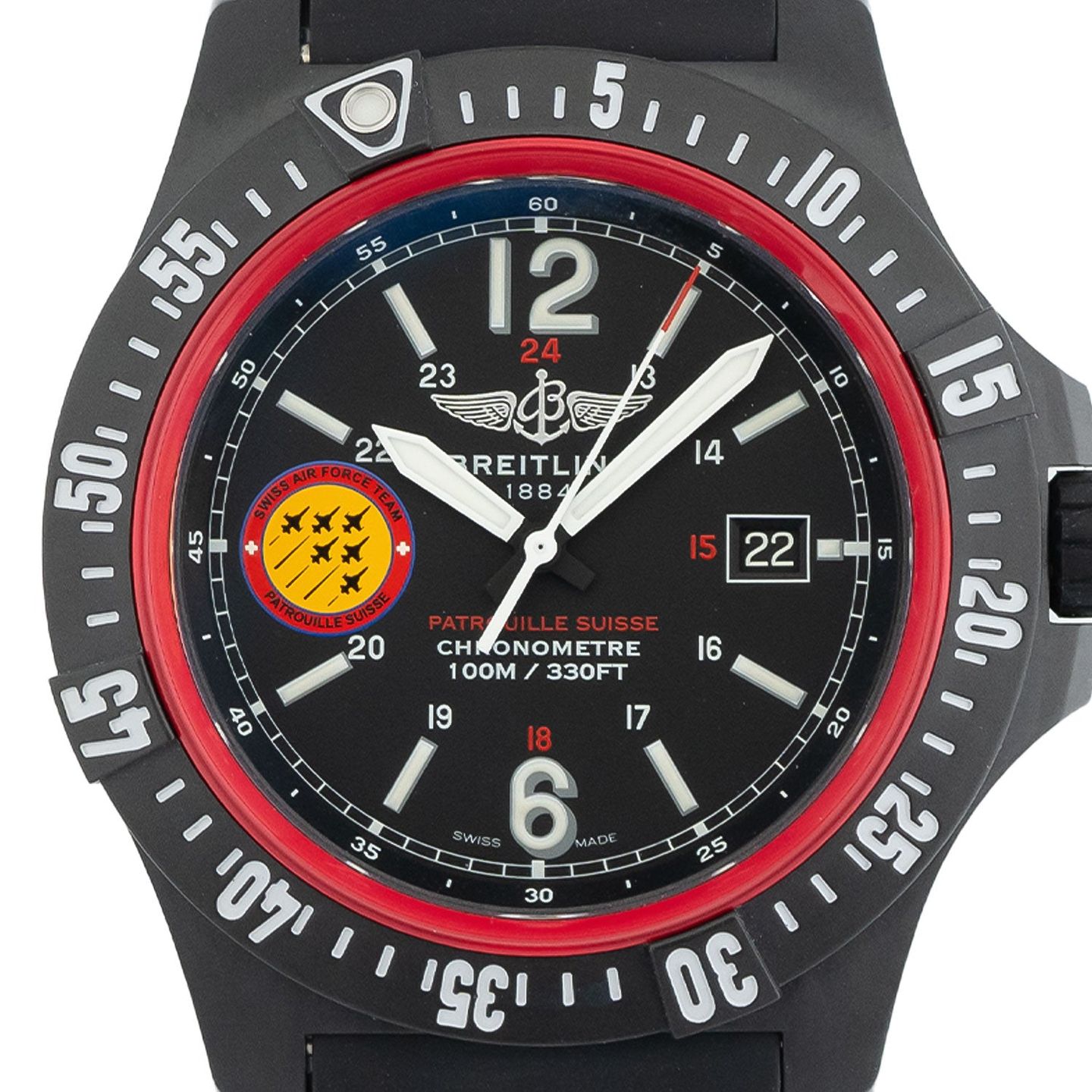 Breitling Colt X74320 (2017) - Black dial 45 mm Plastic case (2/4)