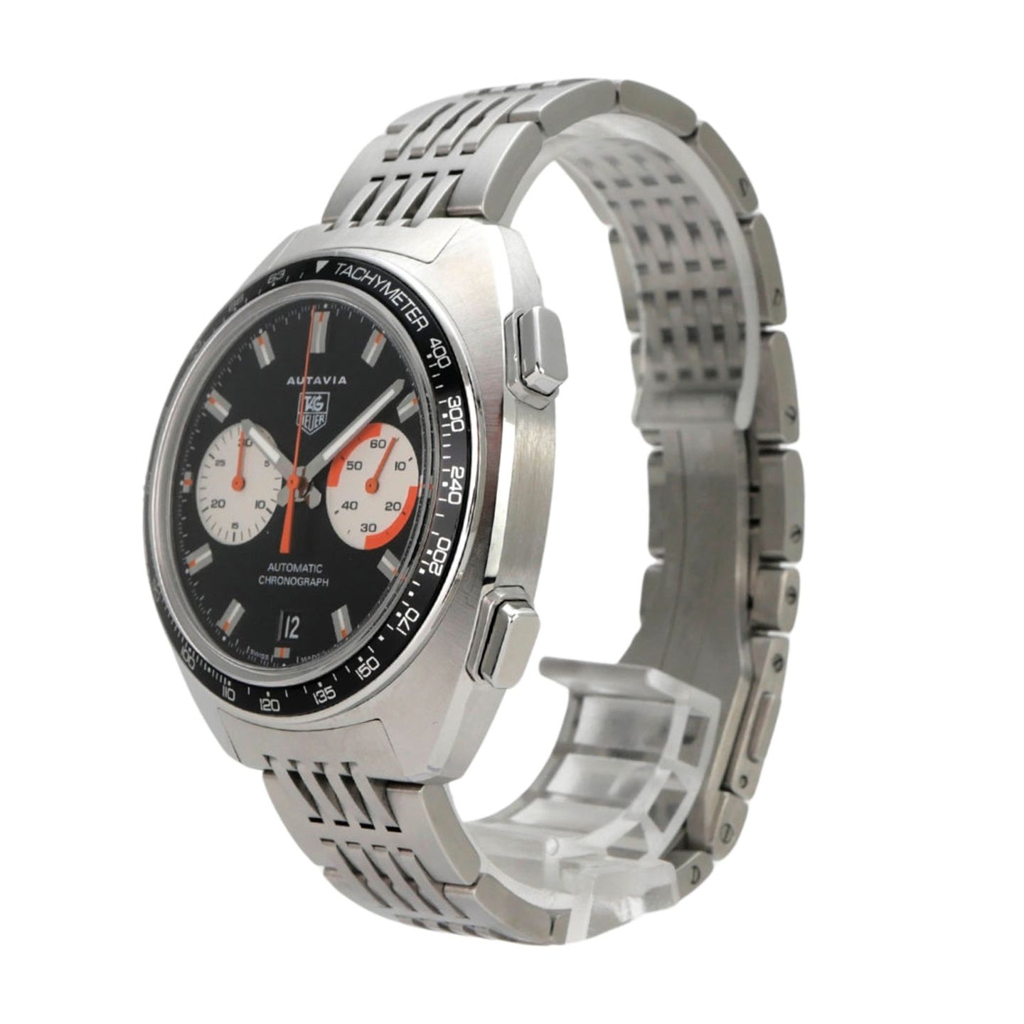 TAG Heuer Autavia CY2111 (Unknown (random serial)) - Black dial 42 mm Steel case (3/8)