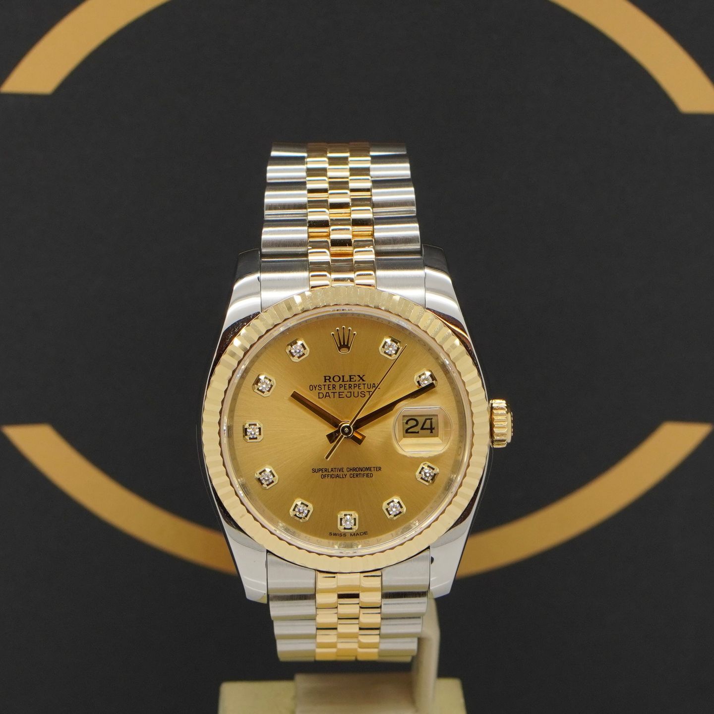 Rolex Datejust 36 116233 (2014) - Goud wijzerplaat 36mm Goud/Staal (1/6)