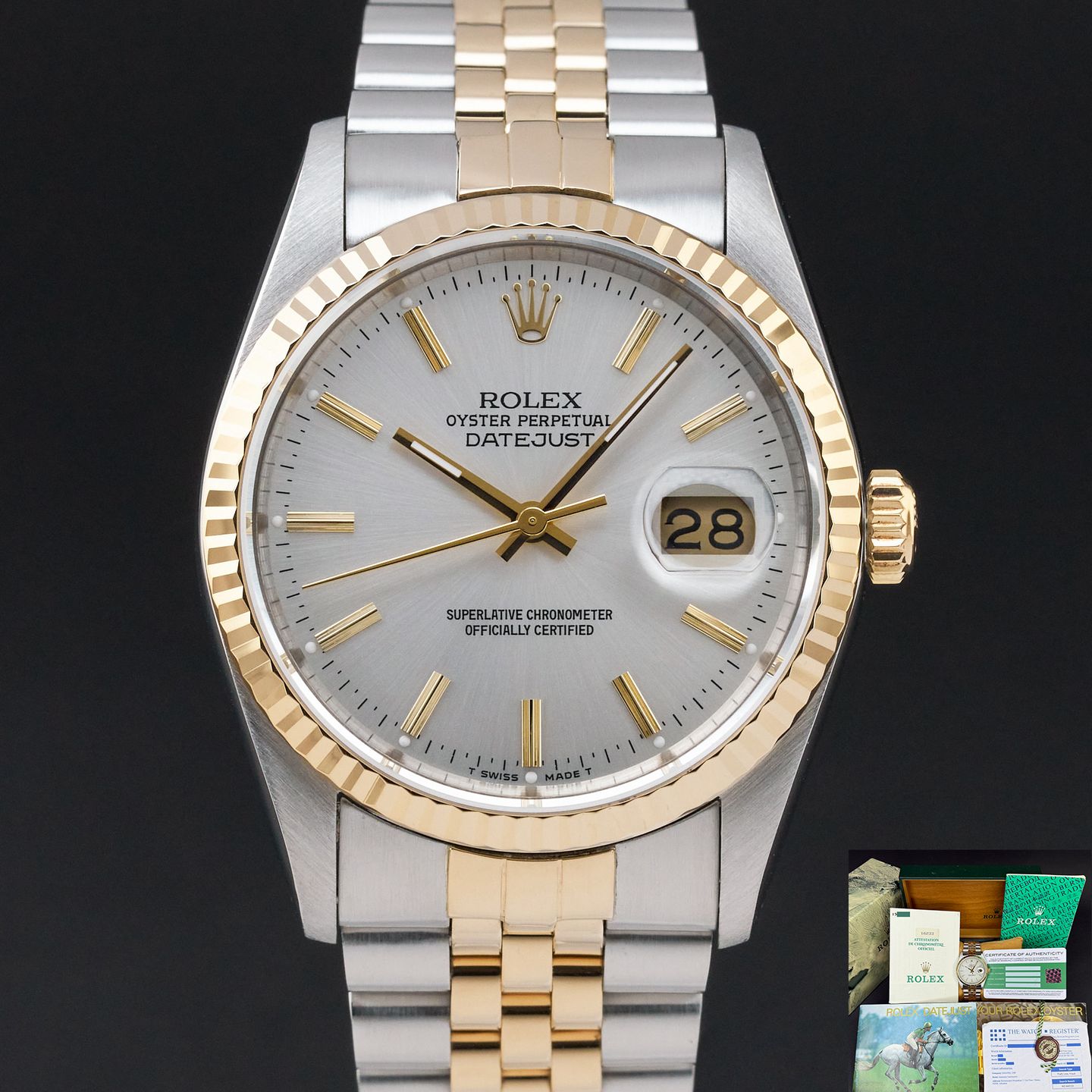 Rolex Datejust 36 16233 (1991) - 36 mm Gold/Steel case (1/8)