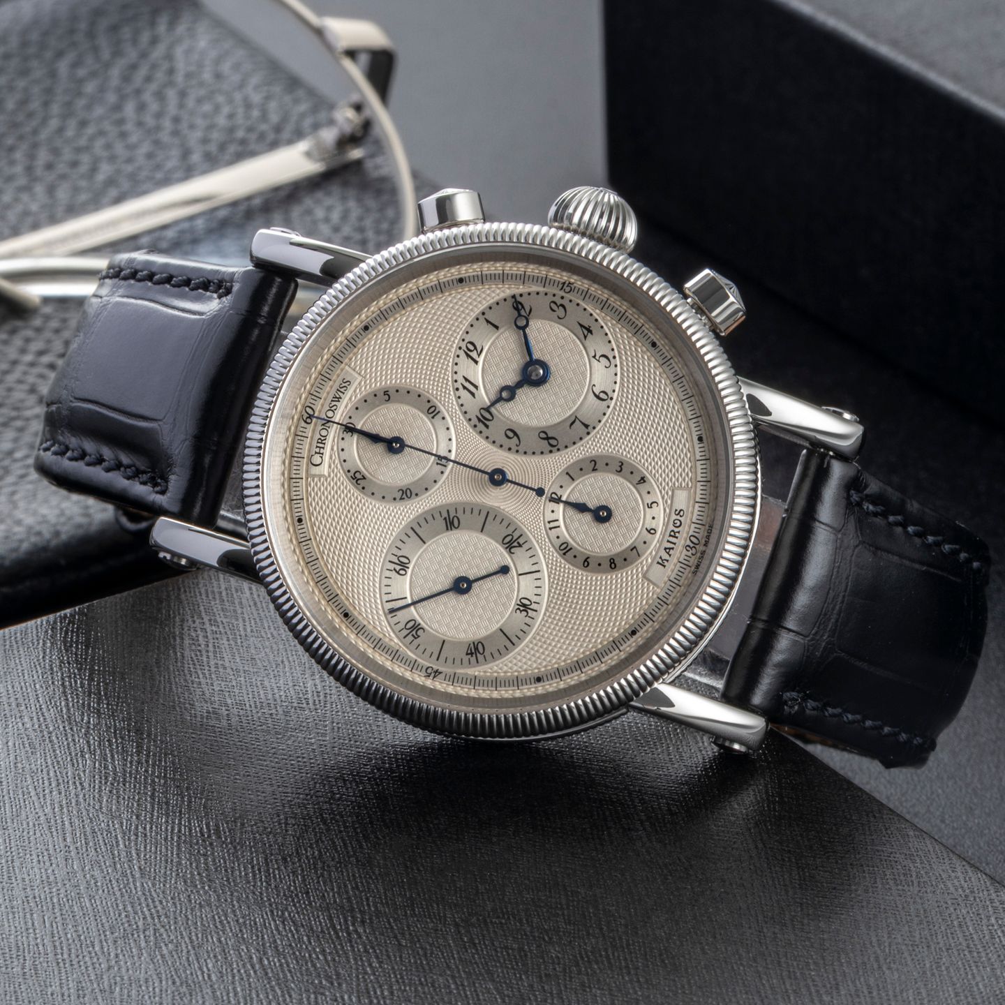 Chronoswiss Kairos CH-7523 (Onbekend (willekeurig serienummer)) - Zwart wijzerplaat 39mm Staal (2/8)