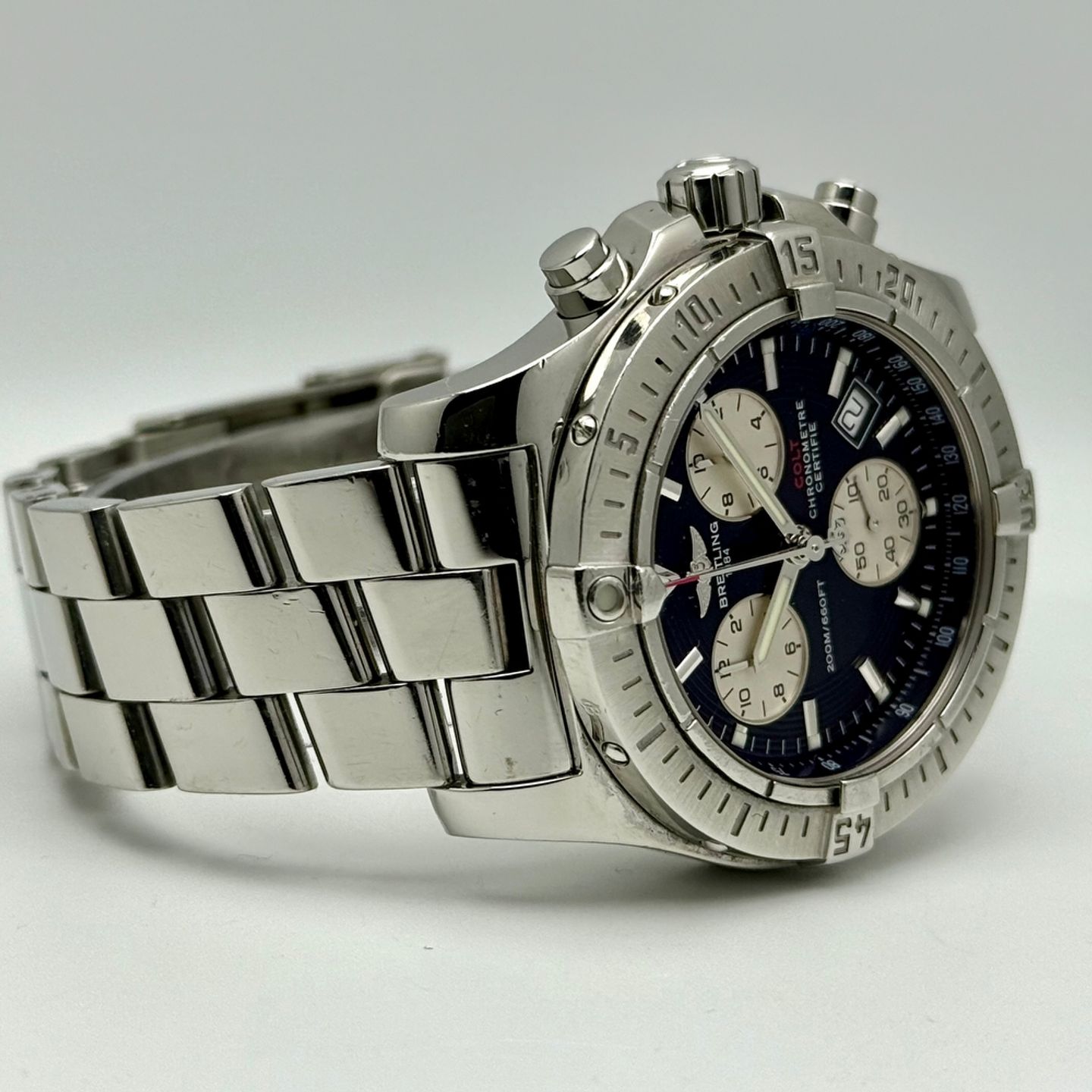 Breitling Colt Chronograph A73380 (2005) - Black dial 41 mm Steel case (4/8)