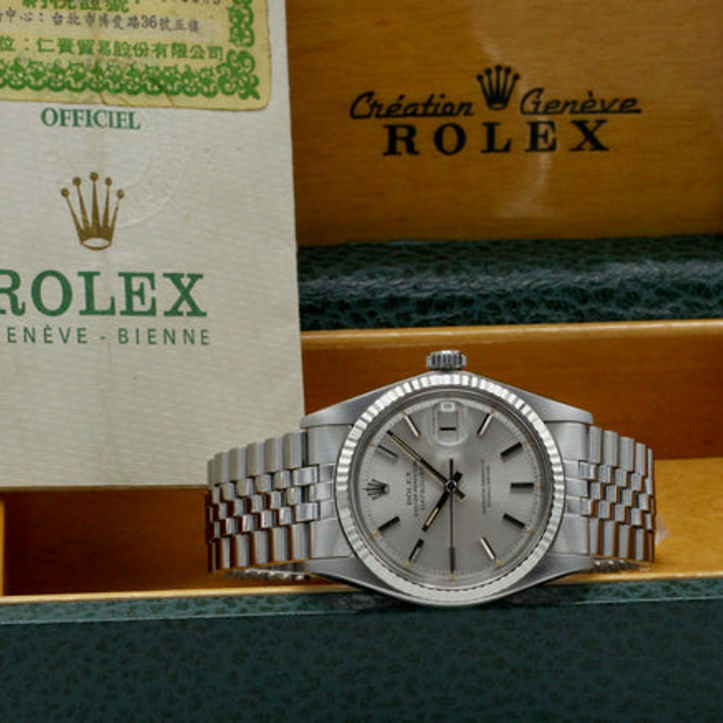 Rolex Datejust 1601 (1975) - Zilver wijzerplaat 36mm Staal (3/7)