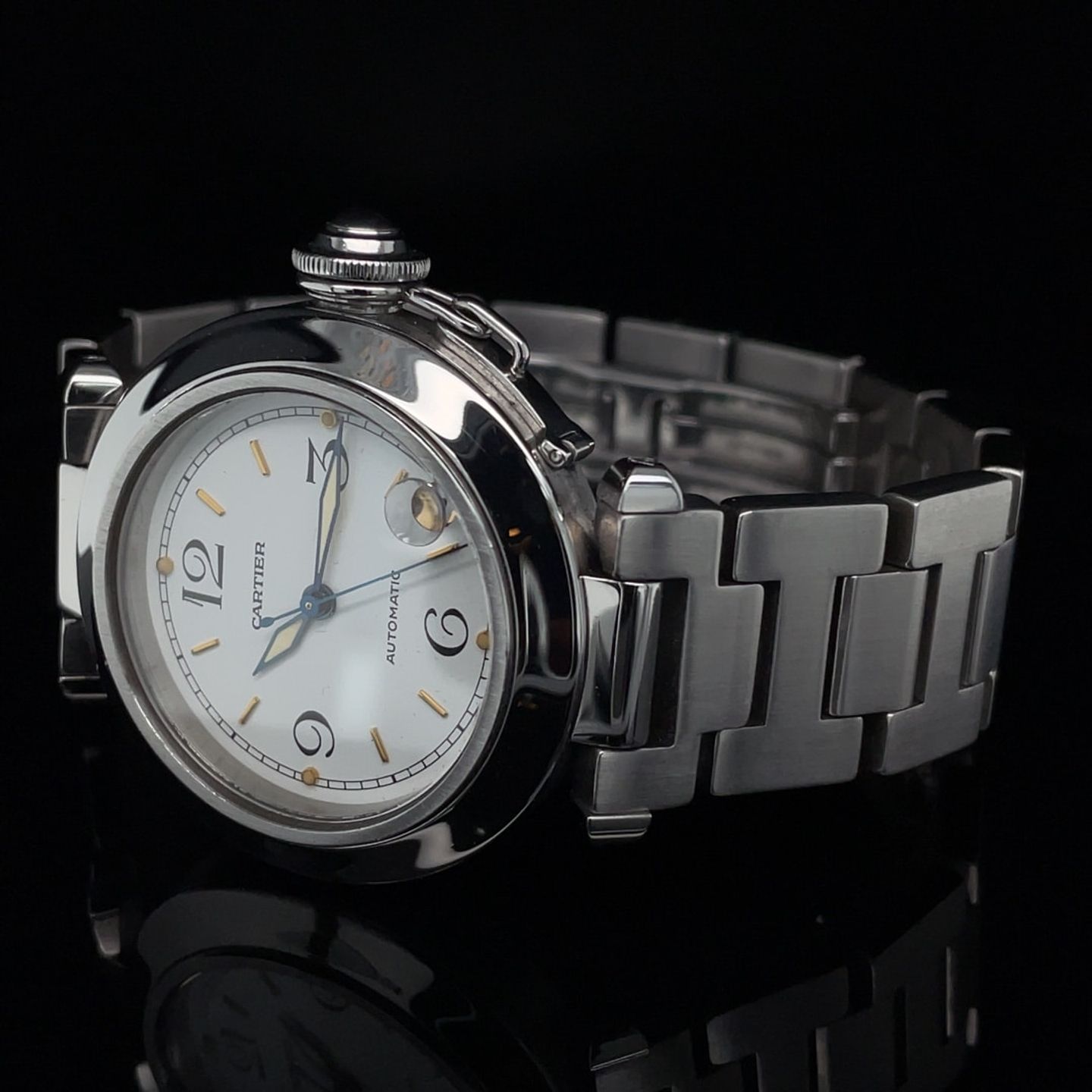 Cartier Pasha C 1031 (Unknown (random serial)) - 35 mm Steel case (4/8)