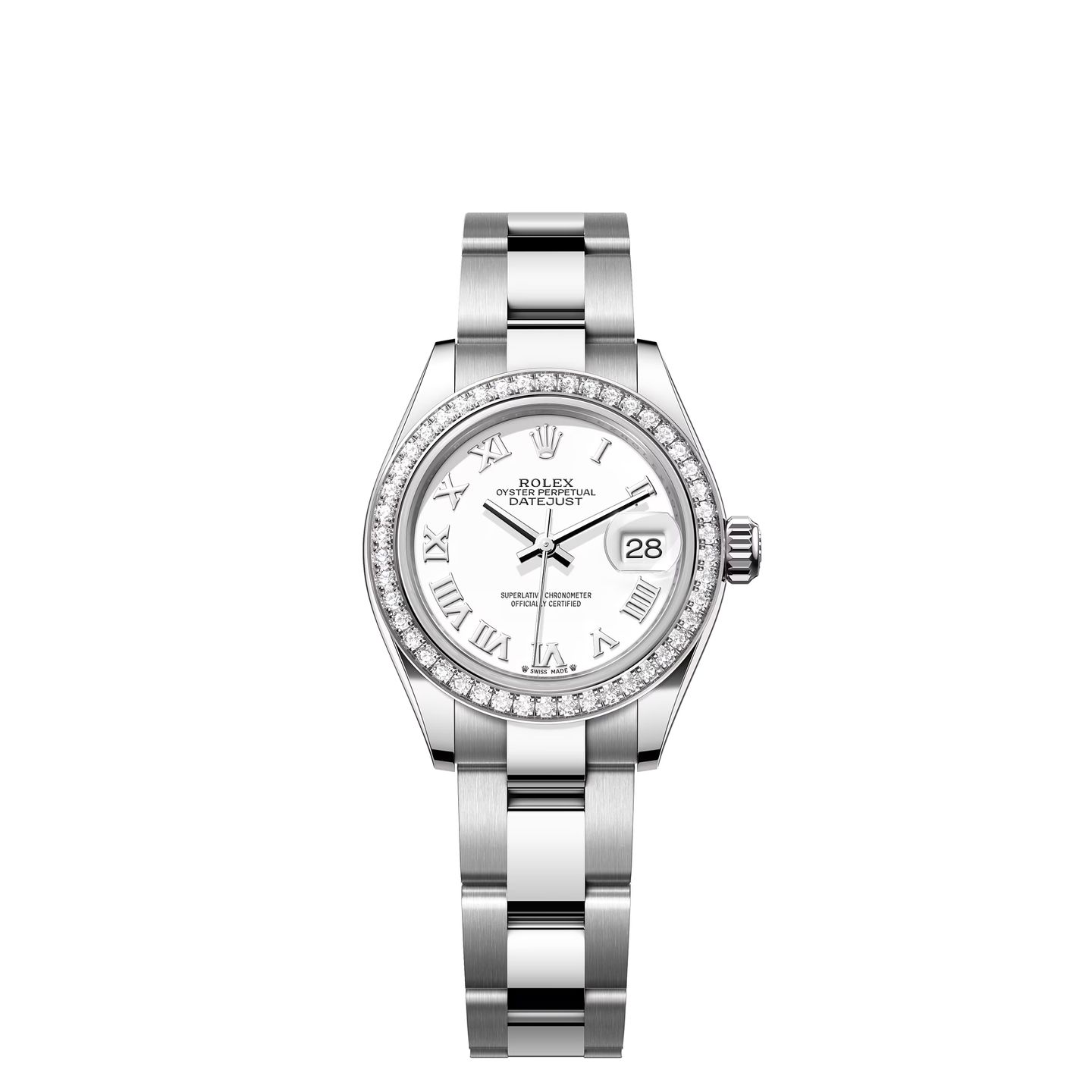 Rolex Lady-Datejust 279384RBR (2024) - Wit wijzerplaat 28mm Staal (1/1)