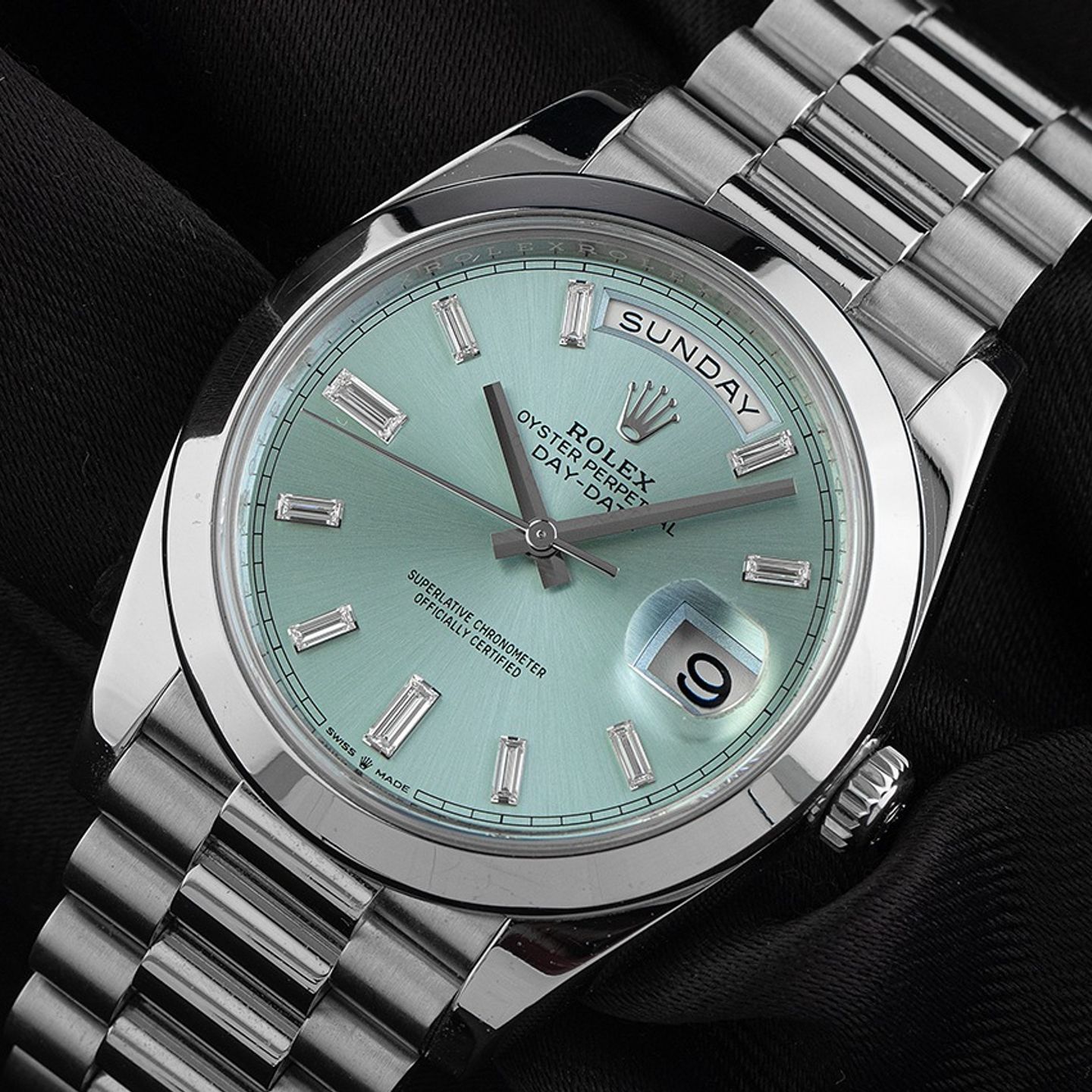 Rolex Day-Date 40 228206 (2021) - Blauw wijzerplaat 40mm Platina (3/7)