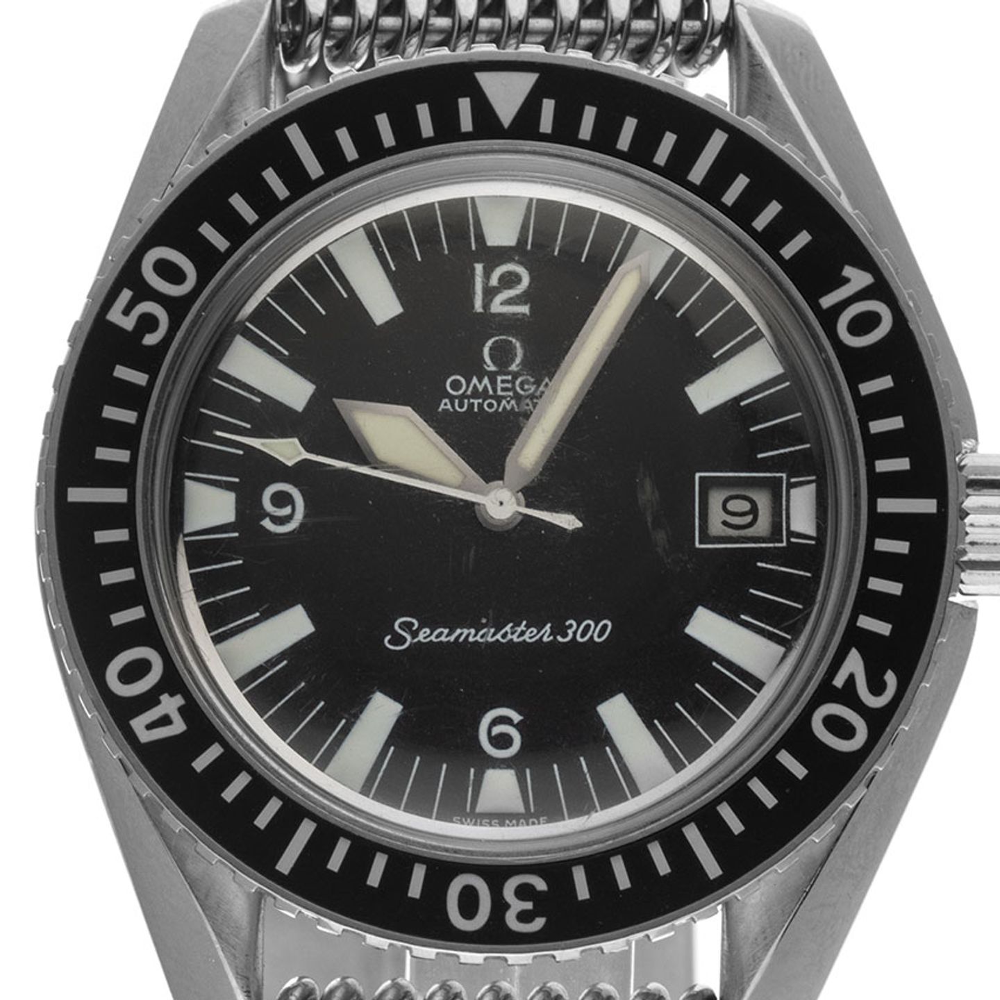 Omega Seamaster 300 166.0324 (1972) - Zwart wijzerplaat 42mm Staal (1/8)
