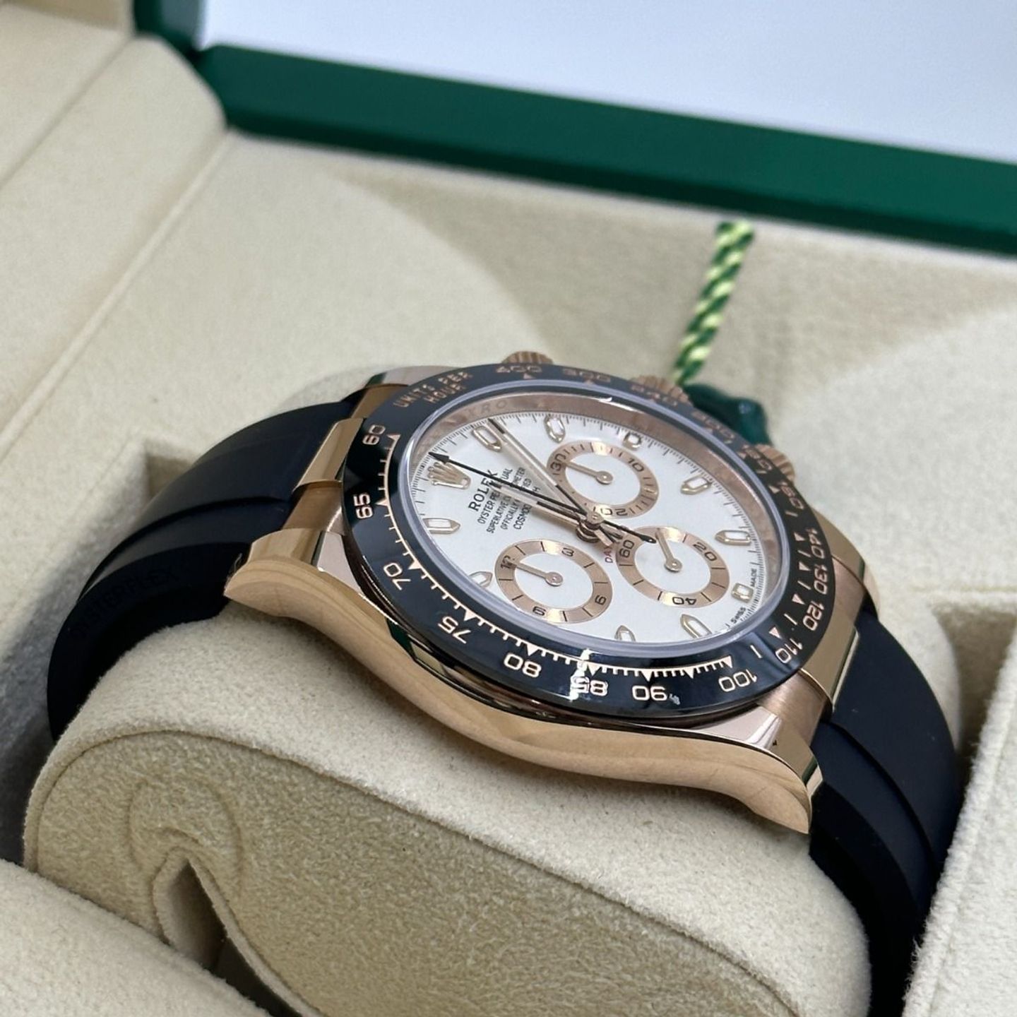 Rolex Daytona 116515LN (2023) - White dial 40 mm Rose Gold case (6/8)