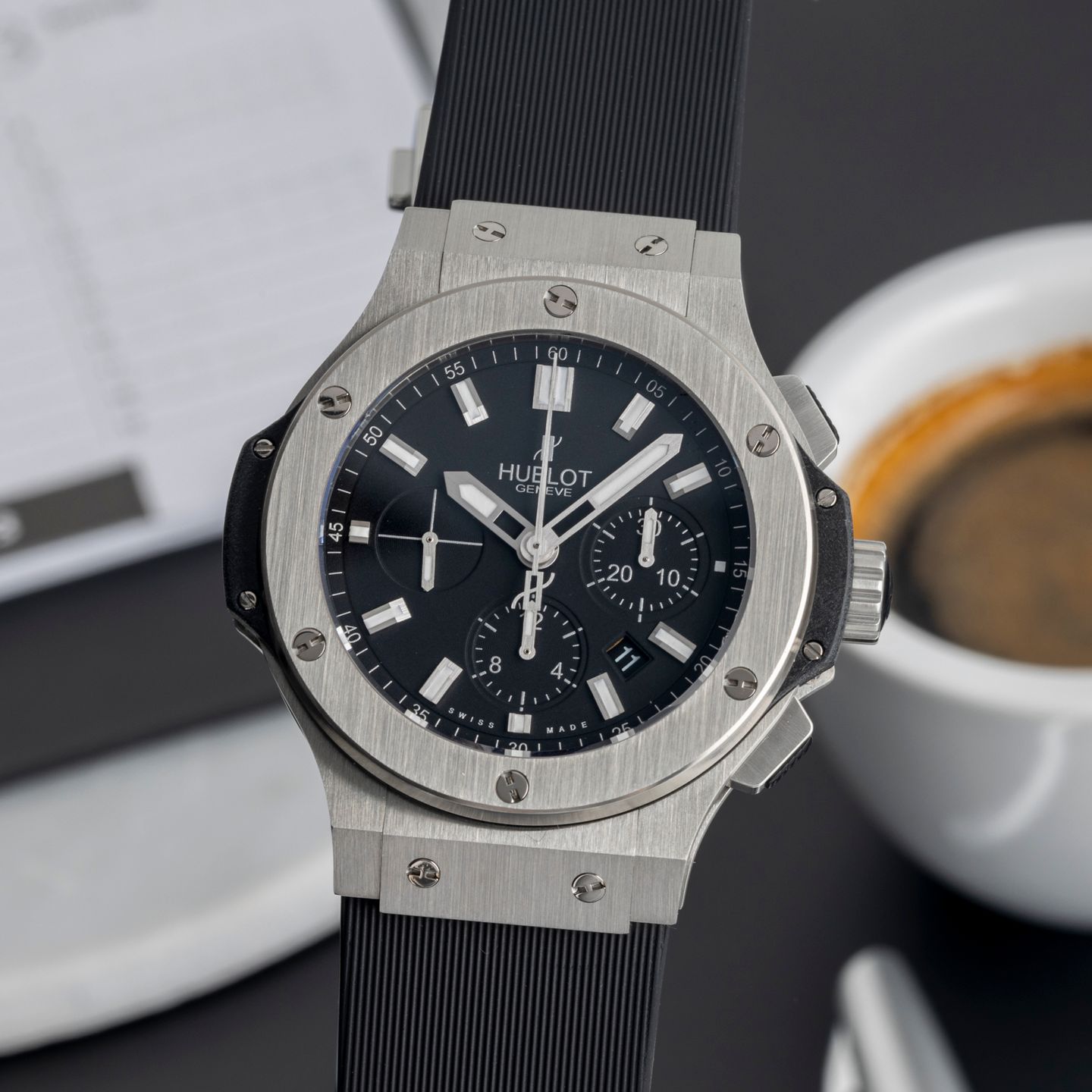 Hublot Big Bang 44 mm 301.SX.1170.RX (Unknown (random serial)) - Black dial 45 mm Steel case (3/8)