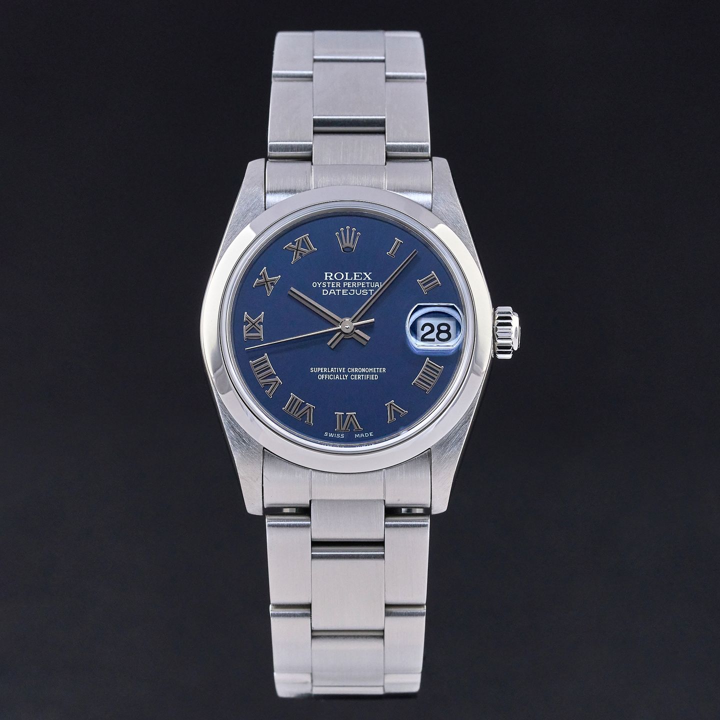 Rolex Datejust 31 78240 (2001) - Blue dial 31 mm Steel case (3/8)