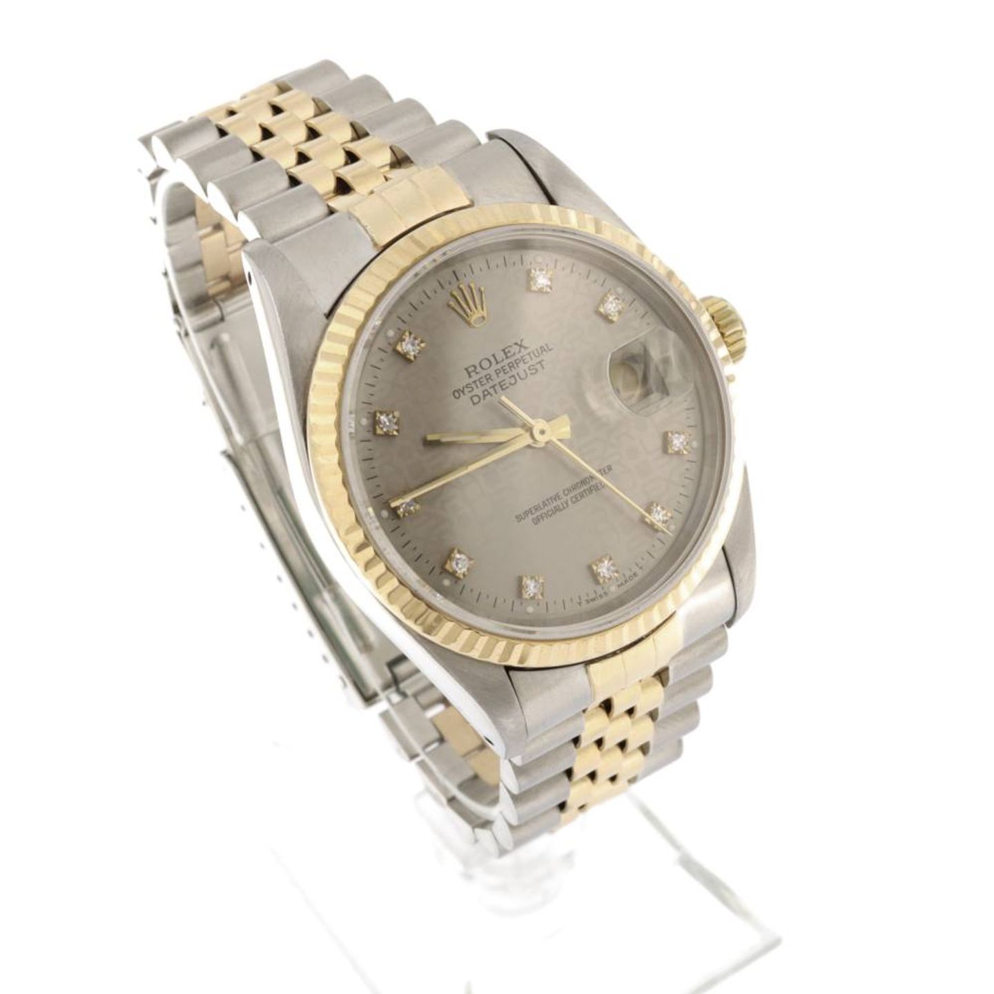 Rolex Datejust 36 16233 (1994) - Grijs wijzerplaat 36mm Goud/Staal (3/6)