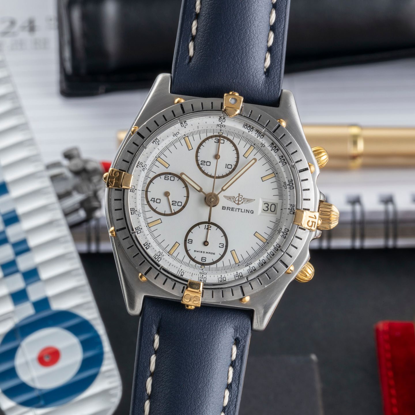 Breitling Chronomat 81.950 B13047 (1990) - Silver dial 40 mm Steel case (3/8)