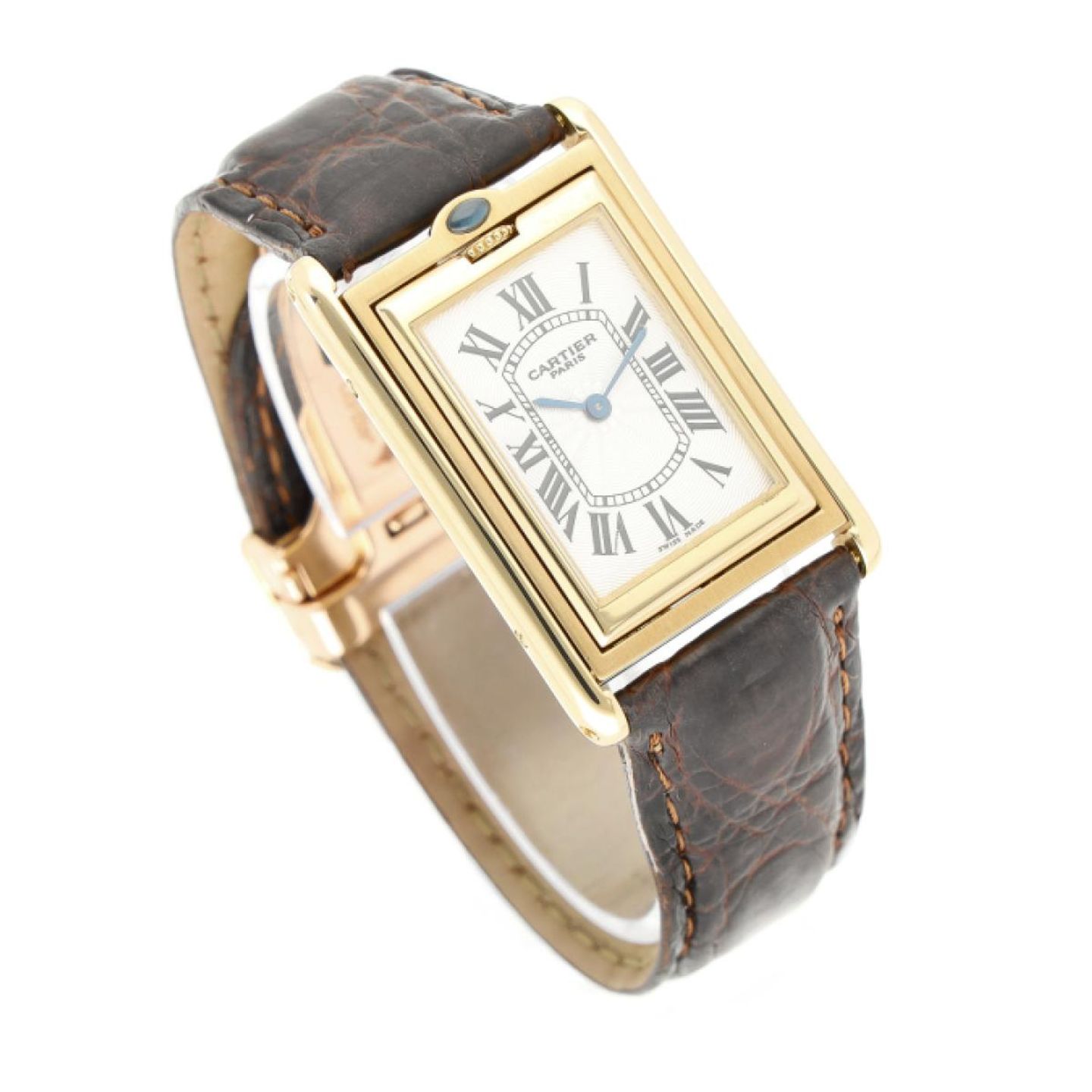 Cartier Tank 2499C (2002) - Wit wijzerplaat 25mm Geelgoud (5/5)