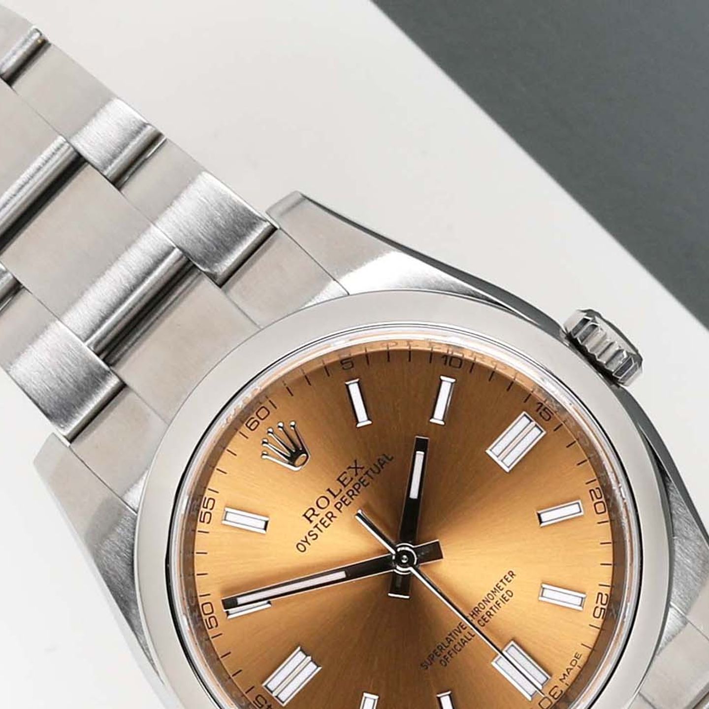 Rolex Oyster Perpetual 36 116000 (2018) - Gold dial 36 mm Steel case (3/7)
