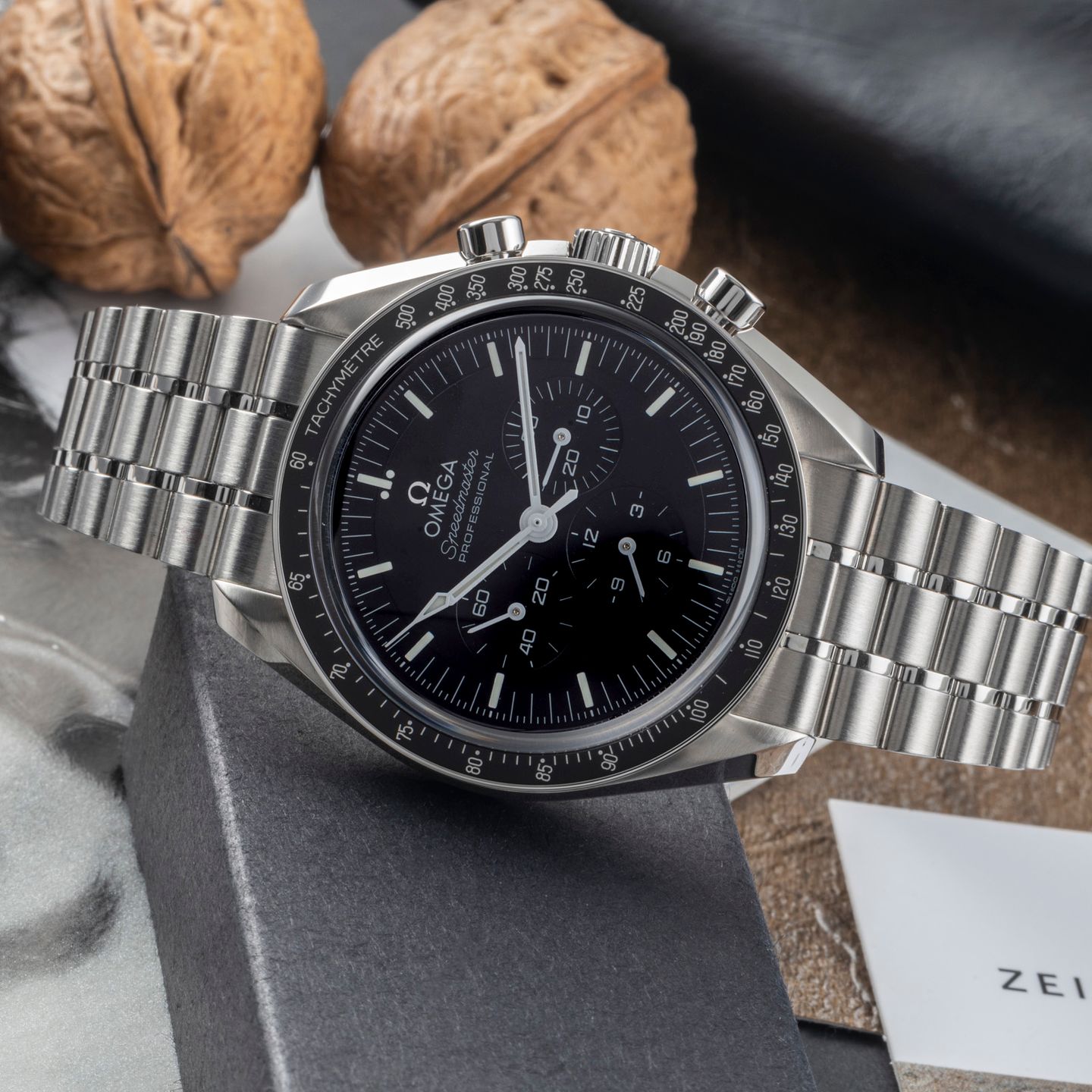 Omega Speedmaster Professional Moonwatch 310.30.42.50.01.002 (Onbekend (willekeurig serienummer)) - Zwart wijzerplaat 42mm Staal (2/8)