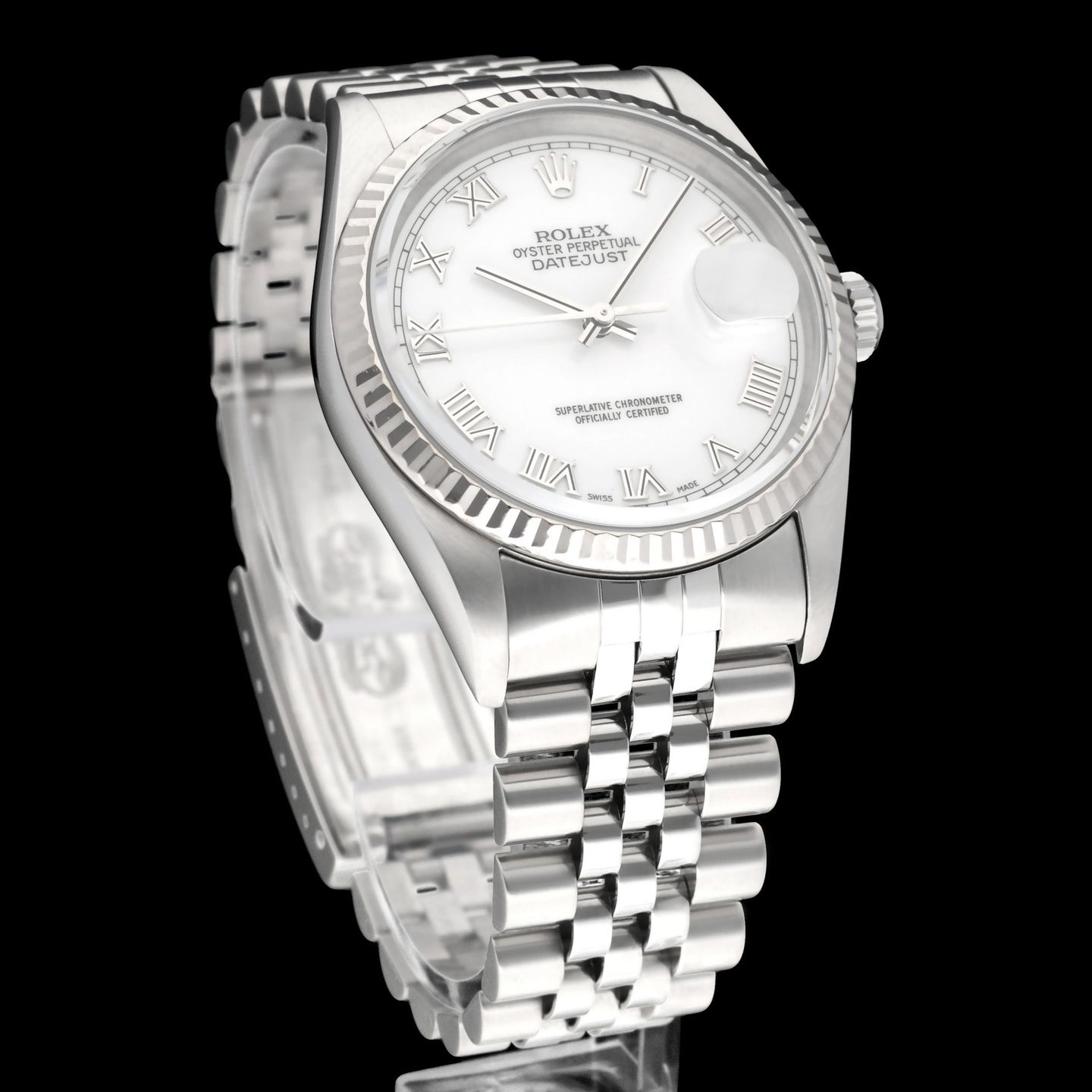 Rolex Datejust 36 16234 (2002) - White dial 36 mm Steel case (3/8)