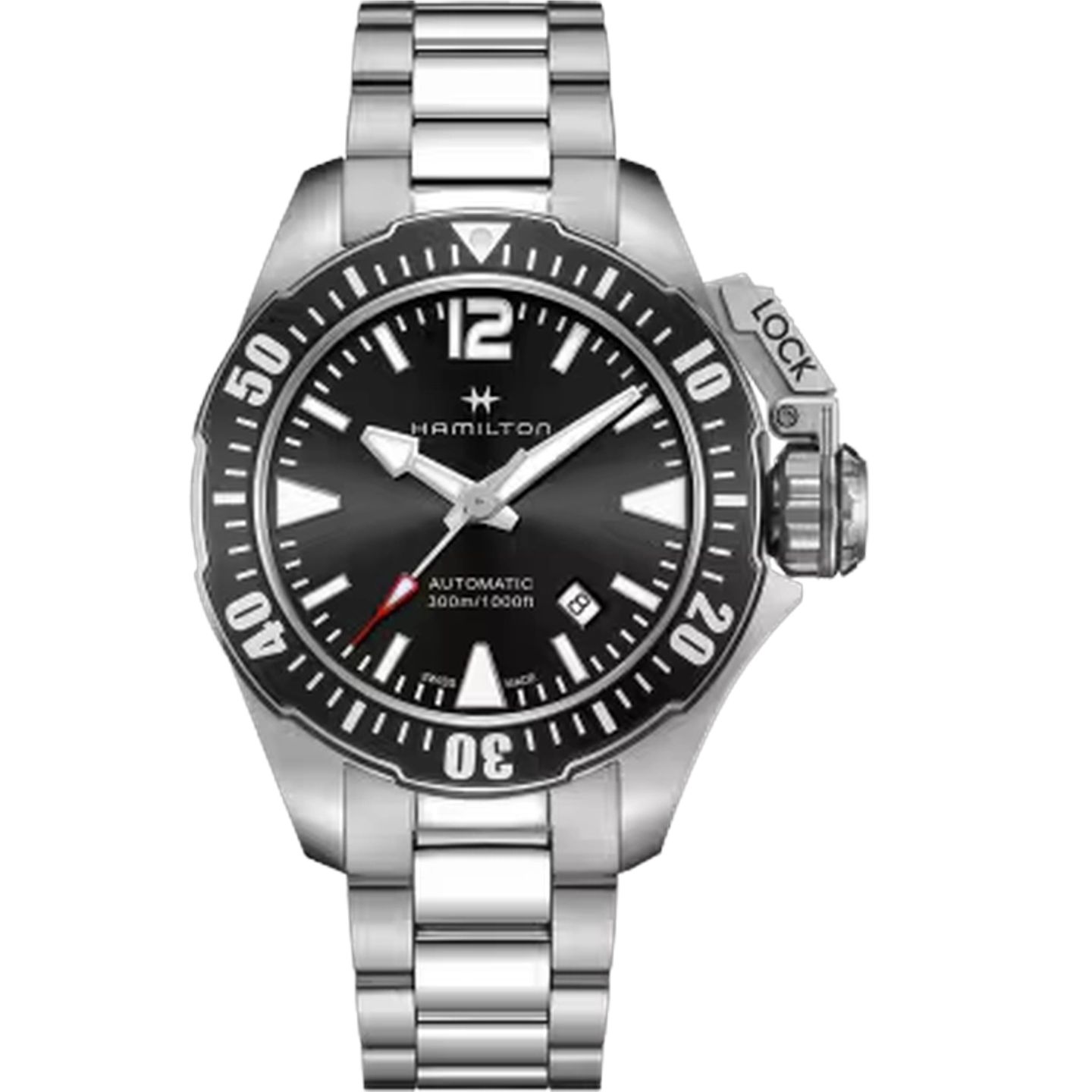 Hamilton Khaki Navy Frogman H77605135 (2026) - Zwart wijzerplaat 42mm Staal (1/1)