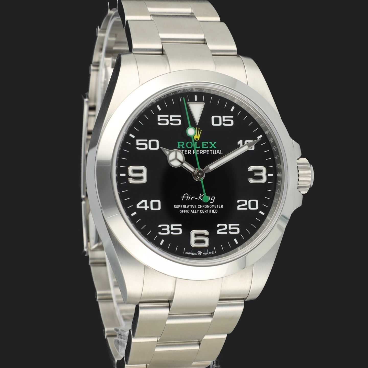 Rolex Air-King 126900 (2024) - Black dial 40 mm Steel case (4/8)