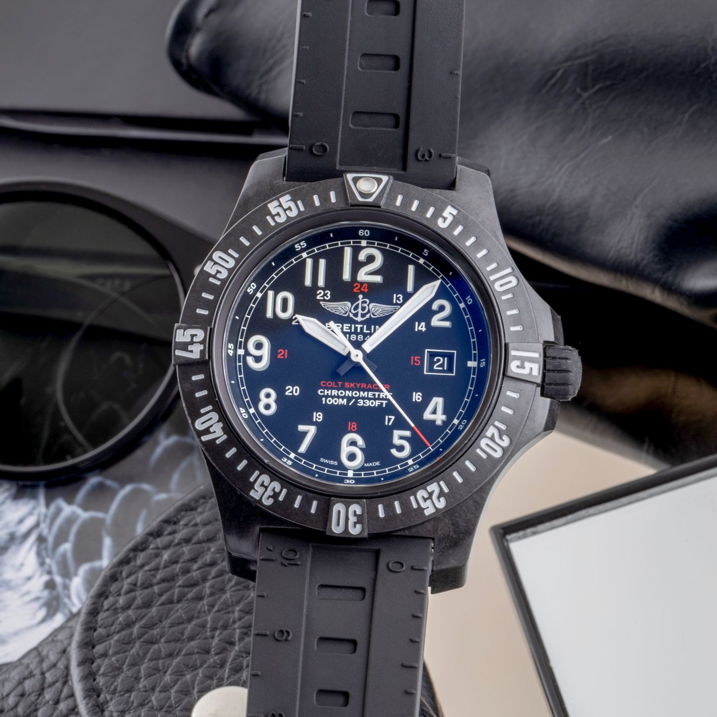 Breitling Colt Skyracer X74320E4/BF87 (Unknown (random serial)) - Black dial 45 mm Plastic case (3/8)