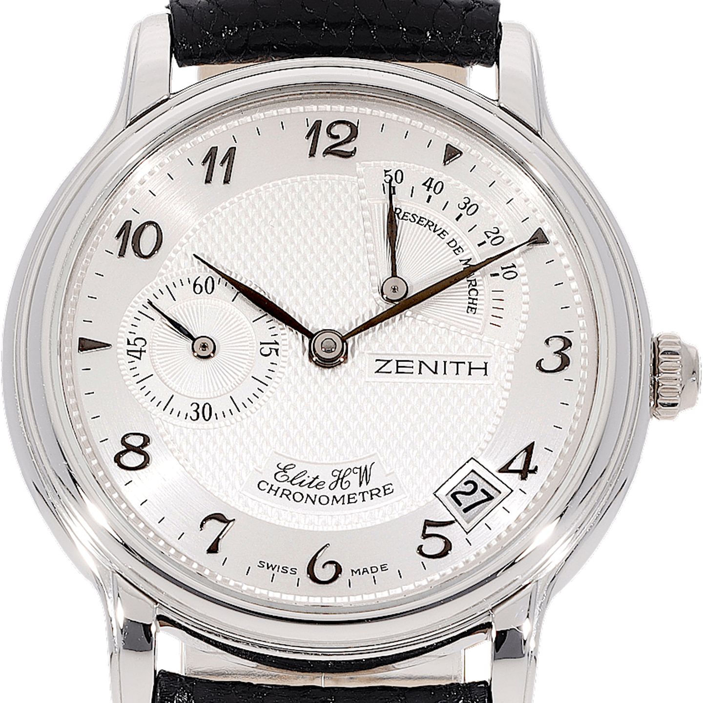 Zenith Elite Power Reserve 39.0240.655 (1997) - Silver dial 36 mm (1/5)