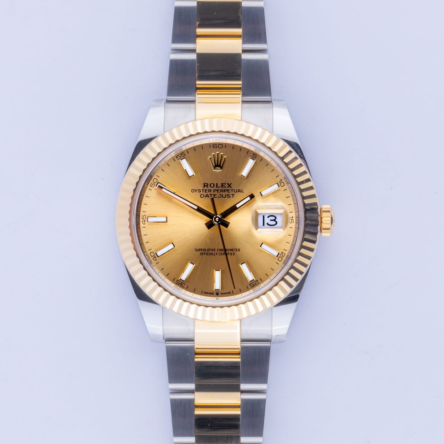 Rolex Datejust 41 126333 (2022) - Champagne wijzerplaat 41mm Goud/Staal (3/8)