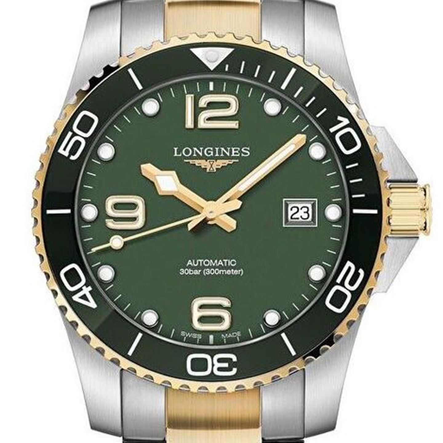 Longines HydroConquest L3.781.3.06.7 (2025) - Green dial 41 mm Steel case (1/1)