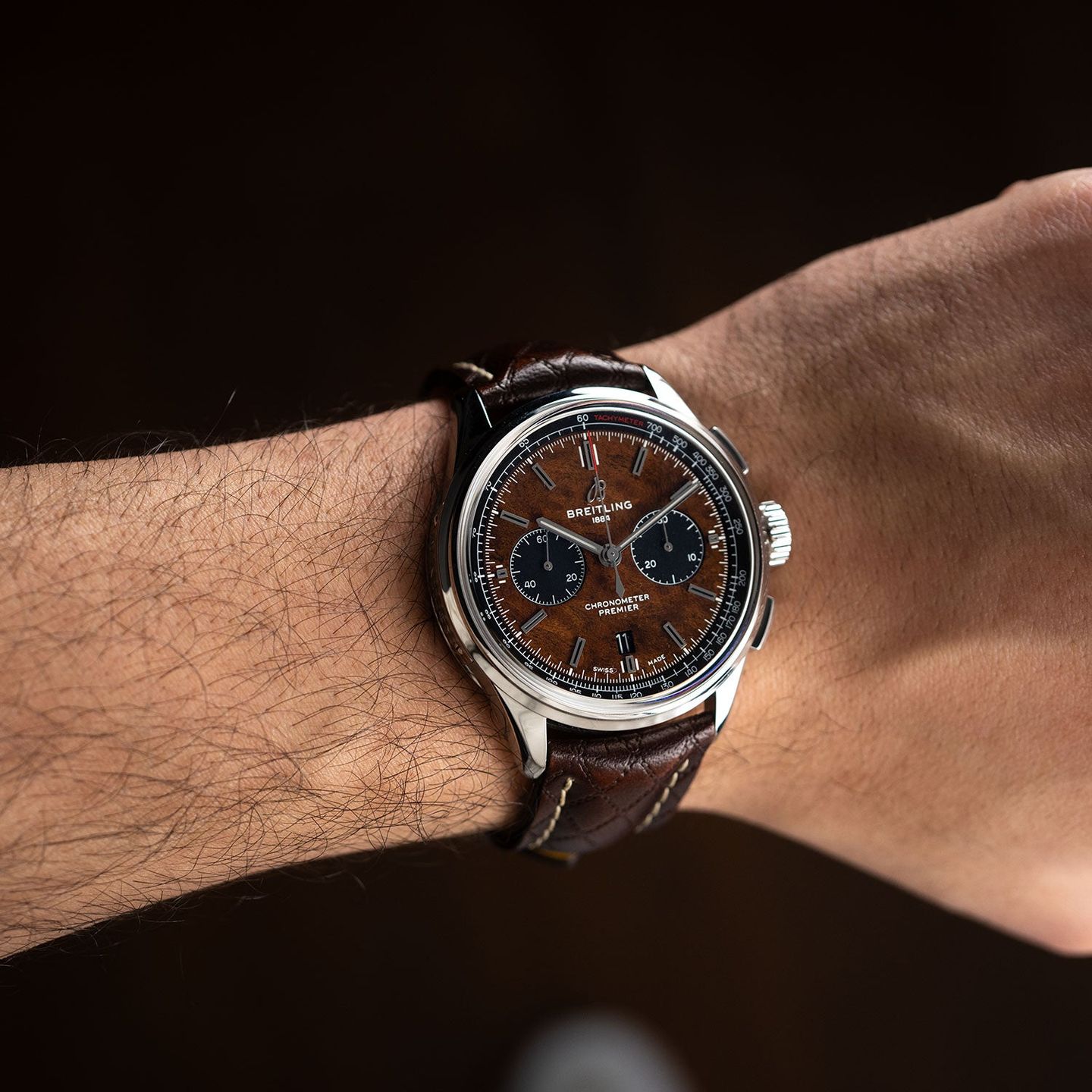 Breitling Premier AB01181A1Q1X1 (2023) - Brons wijzerplaat 42mm Staal (7/8)