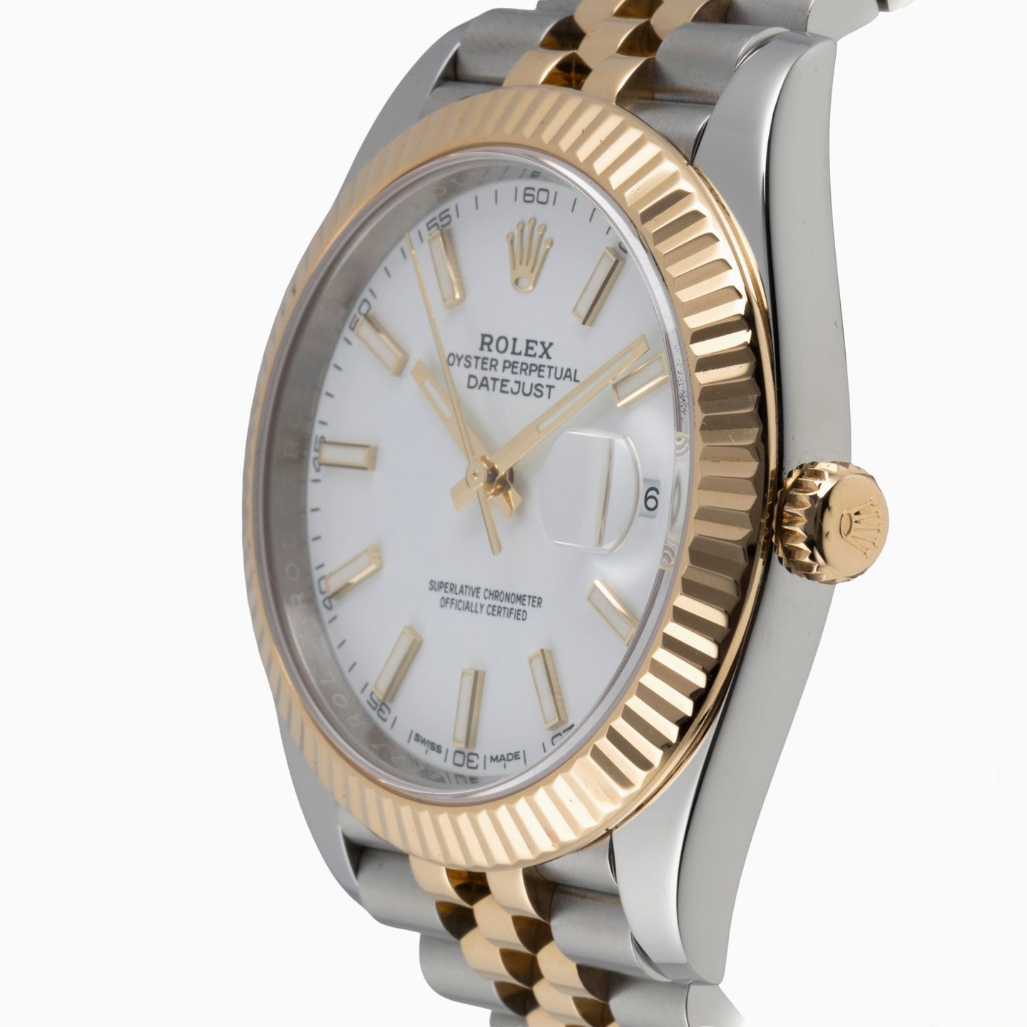 Rolex Datejust 41 126333 (Unknown (random serial)) - White dial 41 mm Gold/Steel case (6/8)