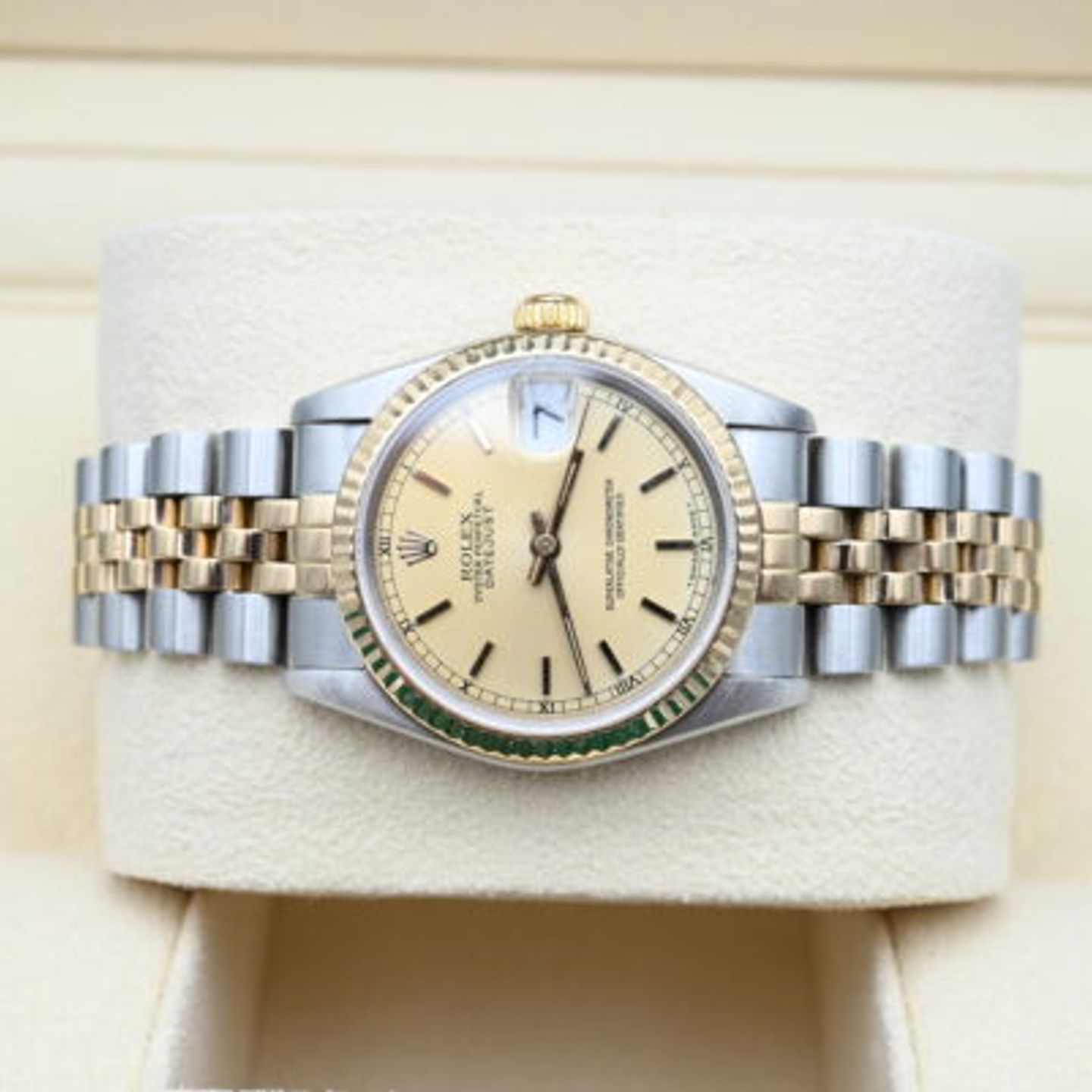 Rolex Datejust 31 68273 (1990) - Champagne wijzerplaat 31mm Goud/Staal (5/6)