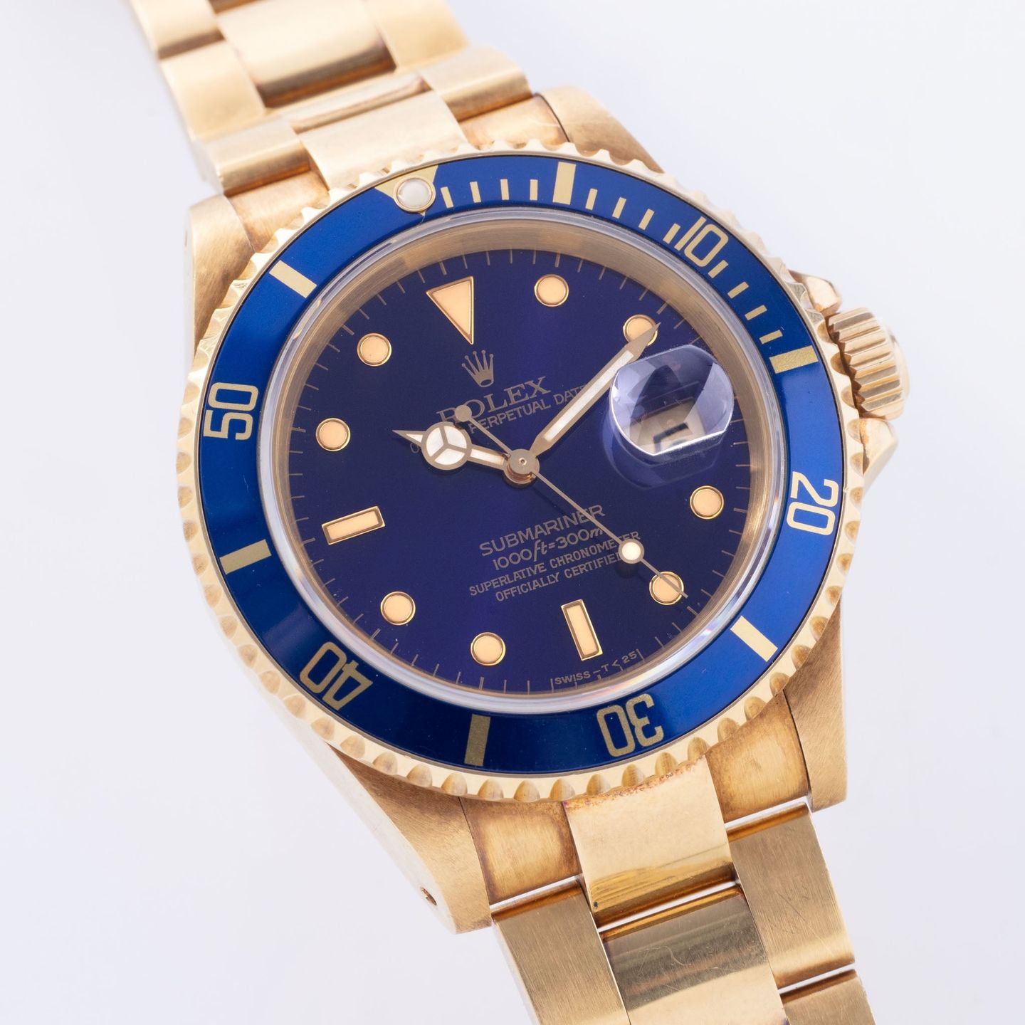 Rolex Submariner Date 16618 (Onbekend (willekeurig serienummer)) - Paars wijzerplaat 40mm Geelgoud (4/8)