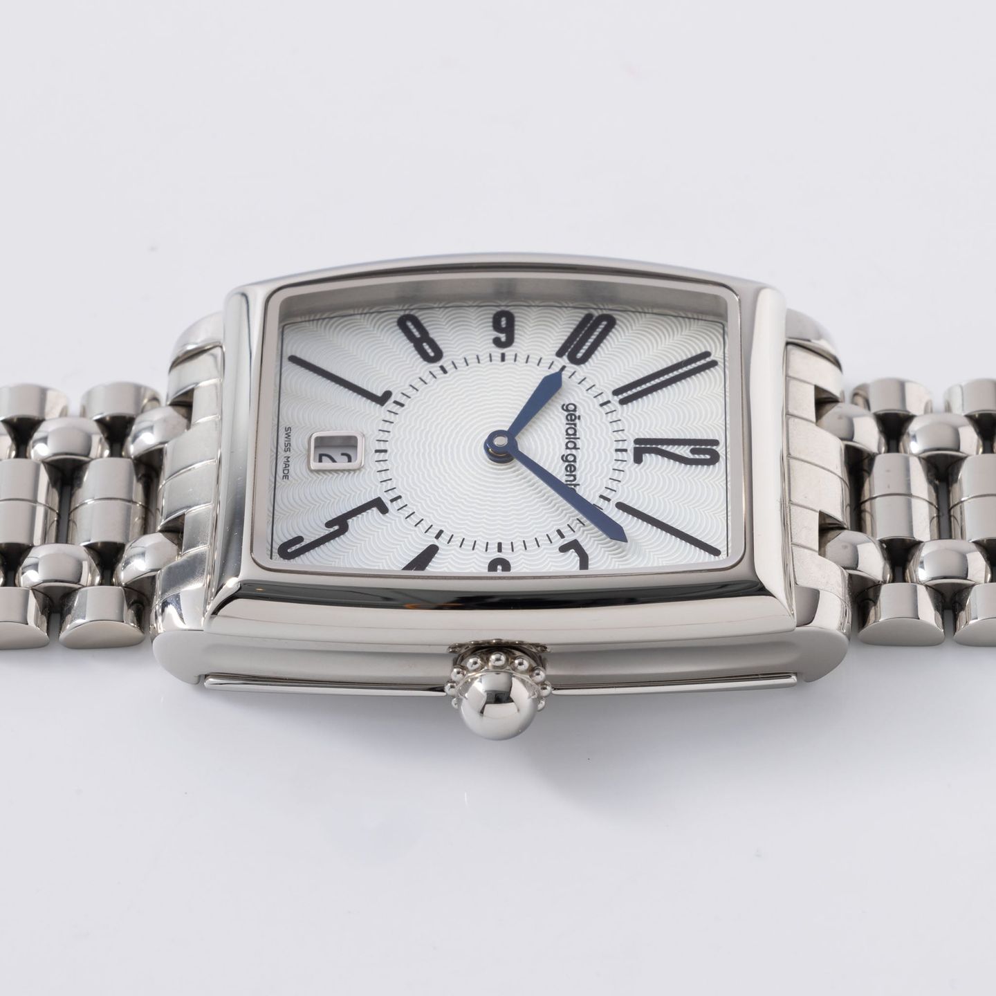 Gérald Genta Solo SS0.M10 (2000) - Pearl dial 37 mm Steel case (4/6)