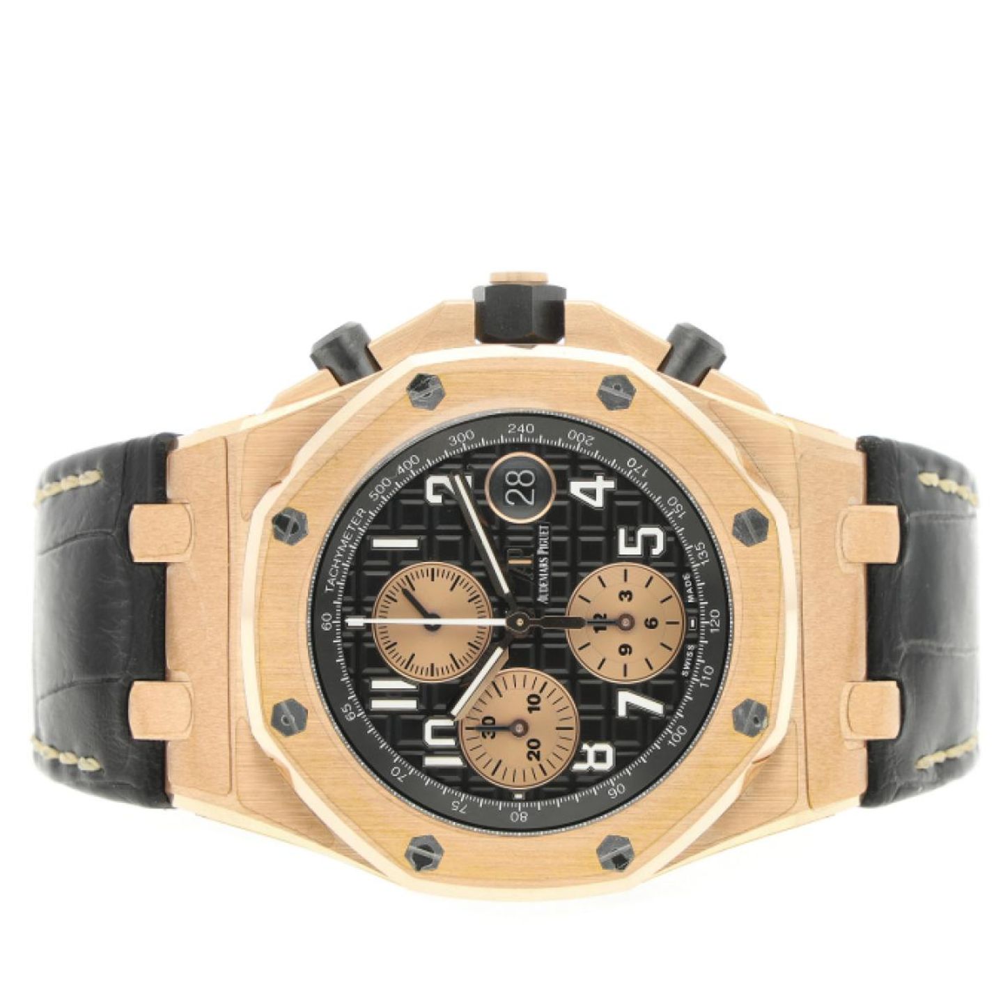 Audemars Piguet Royal Oak Offshore Chronograph 26470OR.OO.A002CR.02 (2021) - Zwart wijzerplaat 42mm Roségoud (6/8)