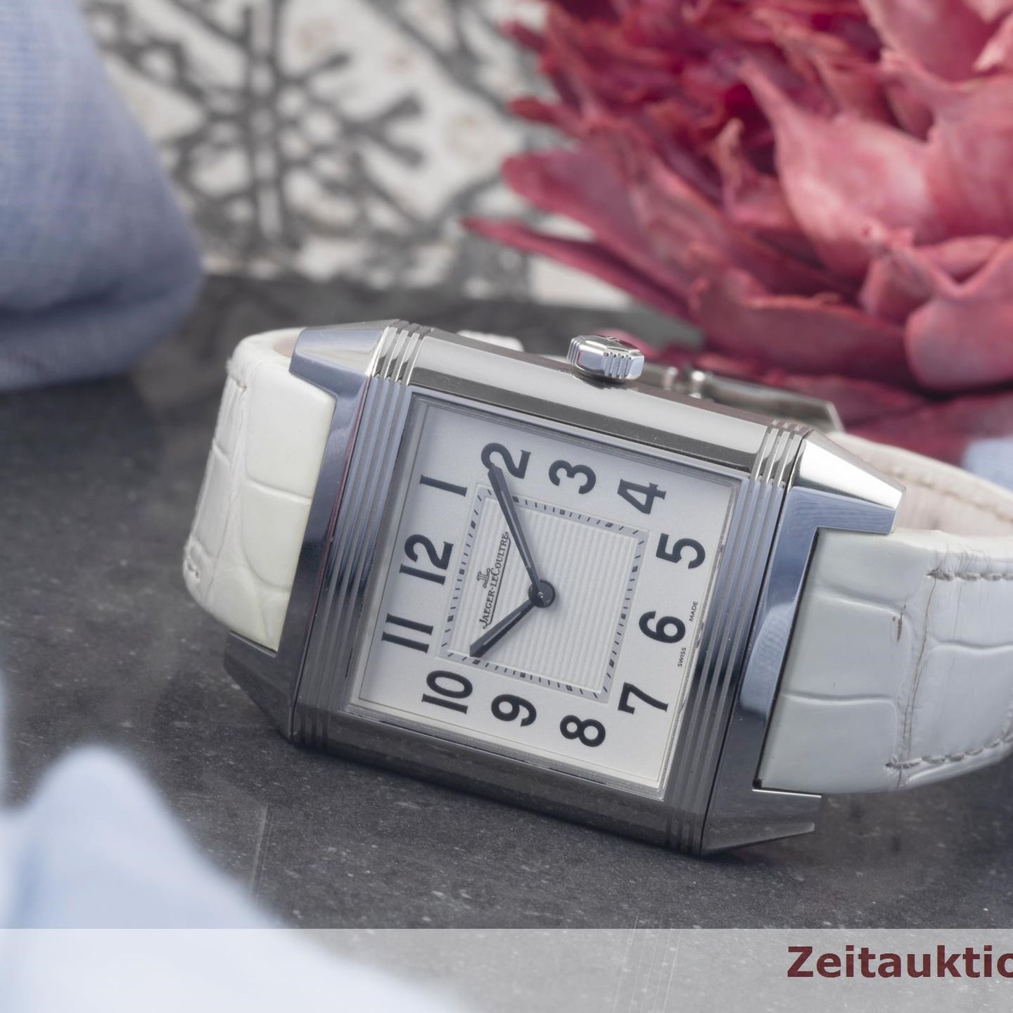 Jaeger-LeCoultre Reverso Squadra 236.8.47 (2005) - Wit wijzerplaat 31mm Staal (2/8)