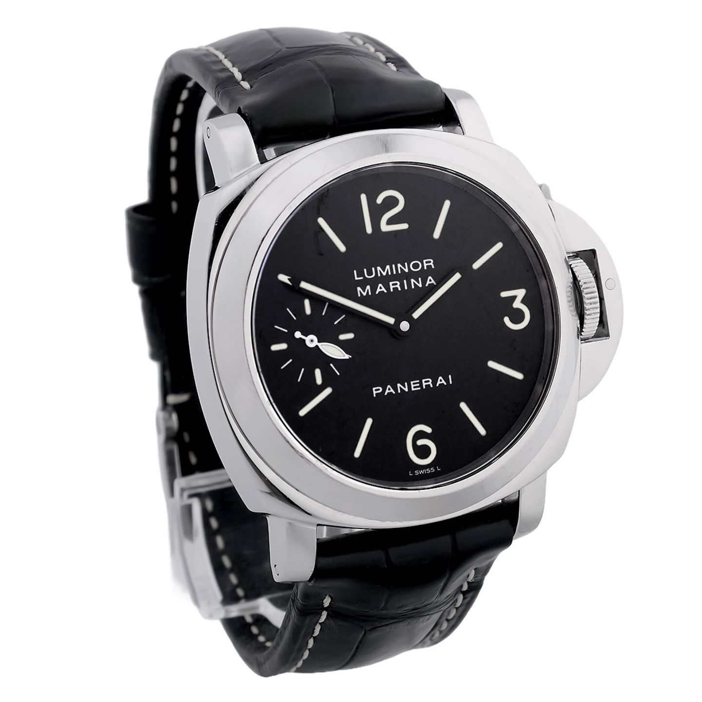 Panerai Luminor Marina PAM00001 (1999) - Zwart wijzerplaat 44mm Staal (3/8)