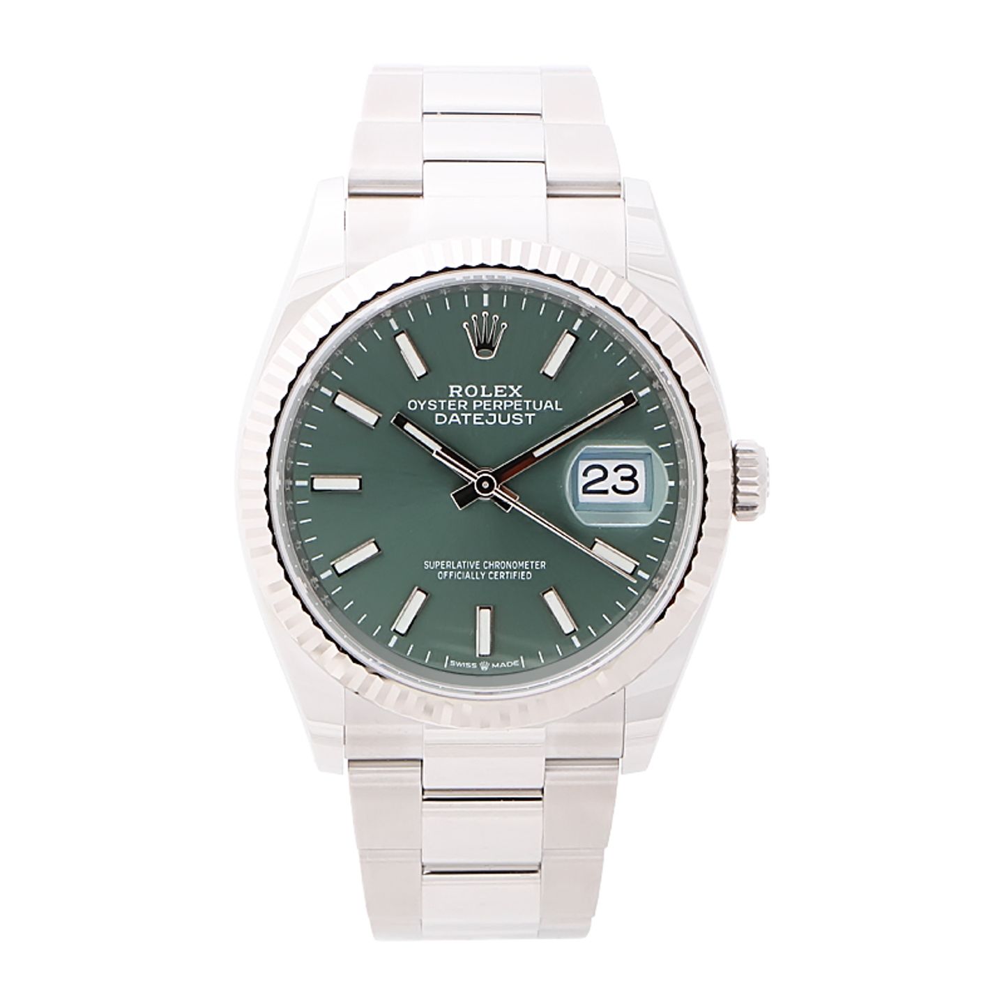 Rolex Datejust 36 126234 (2024) - Groen wijzerplaat 36mm Staal (1/8)