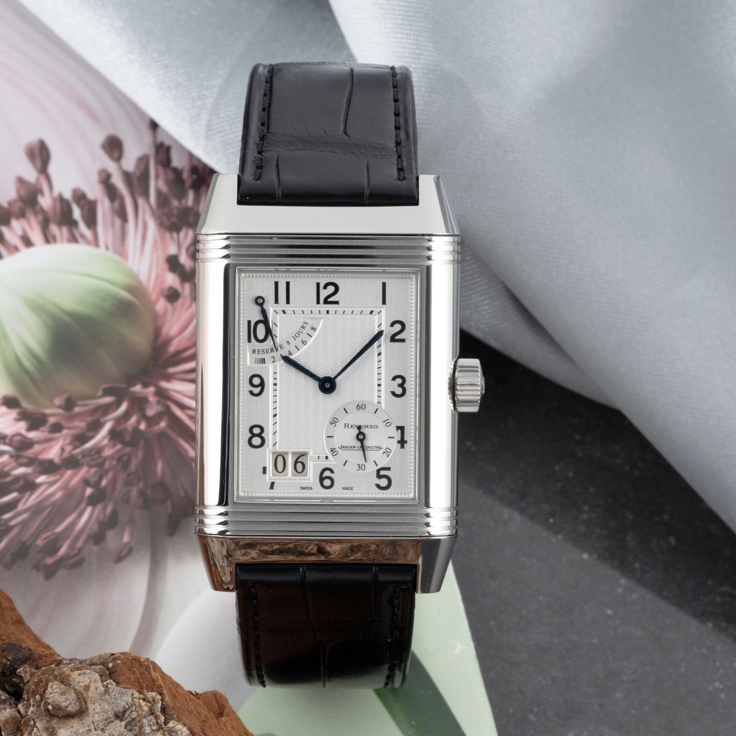 Jaeger-LeCoultre Reverso Q3008420  240.8.15 (2005) - Zilver wijzerplaat 23mm Staal (1/8)