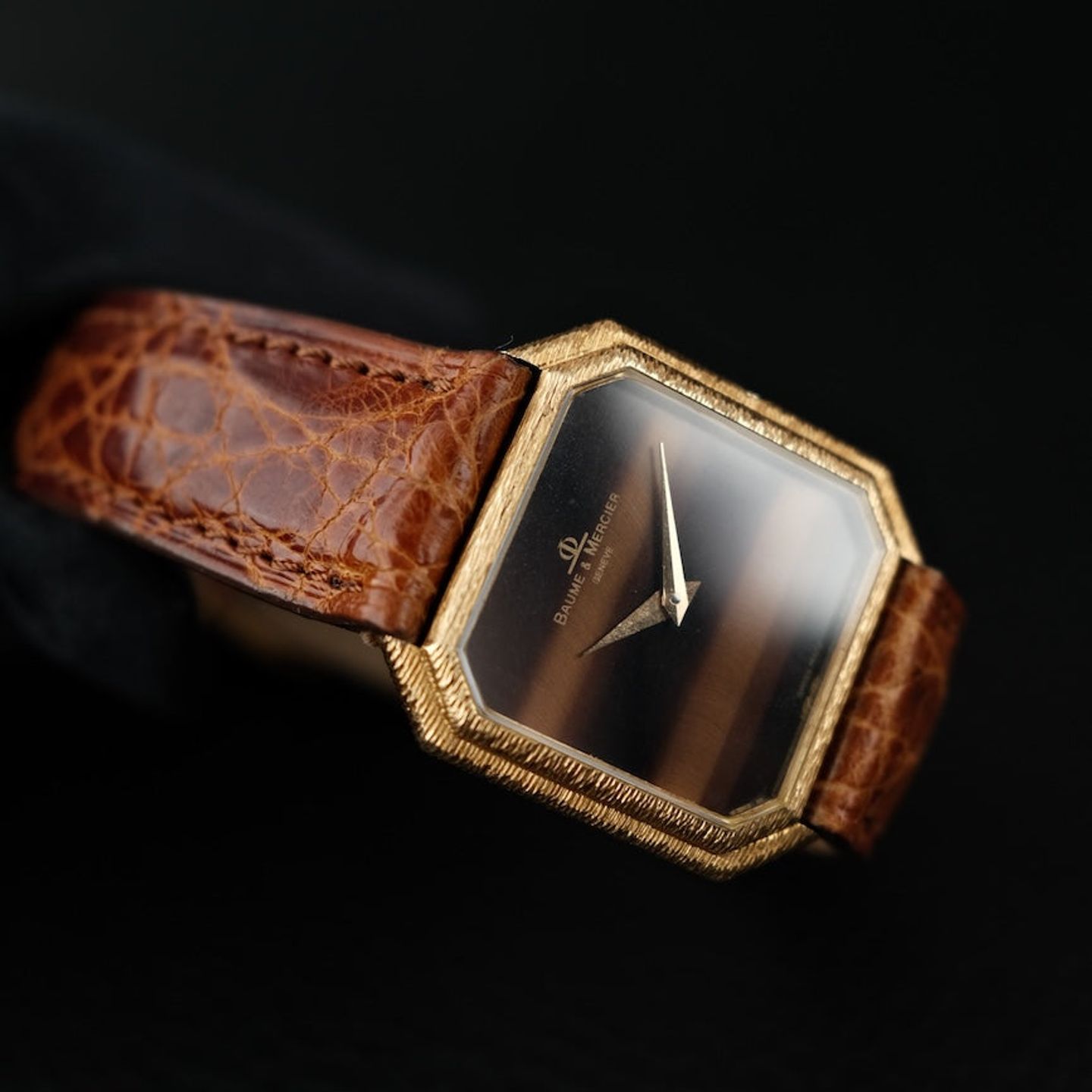 Baume & Mercier Vintage 38260 (Unknown (random serial)) - Brown dial 27 mm Yellow Gold case (4/8)