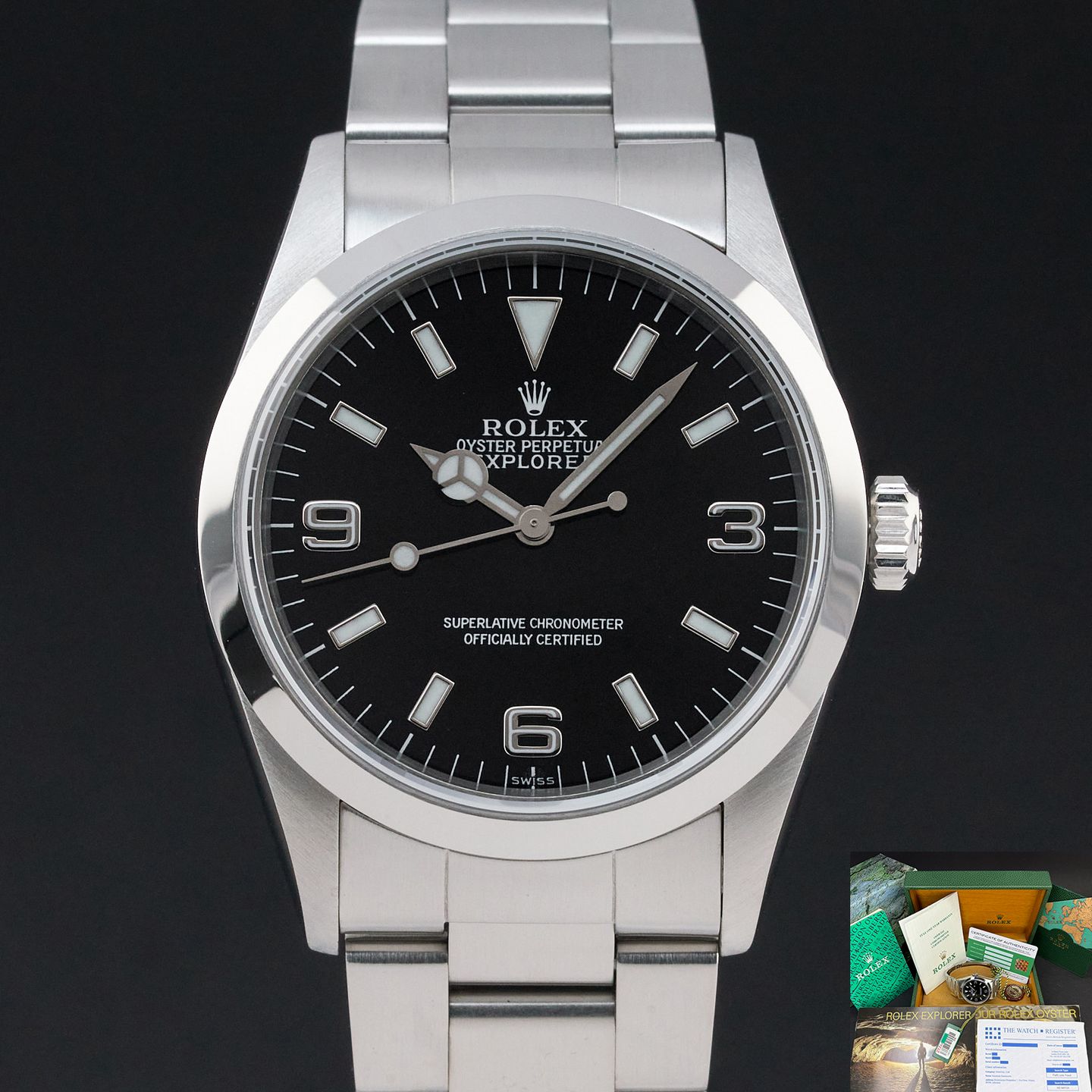Rolex Explorer 14270 (1999) - Black dial 36 mm Steel case (1/7)
