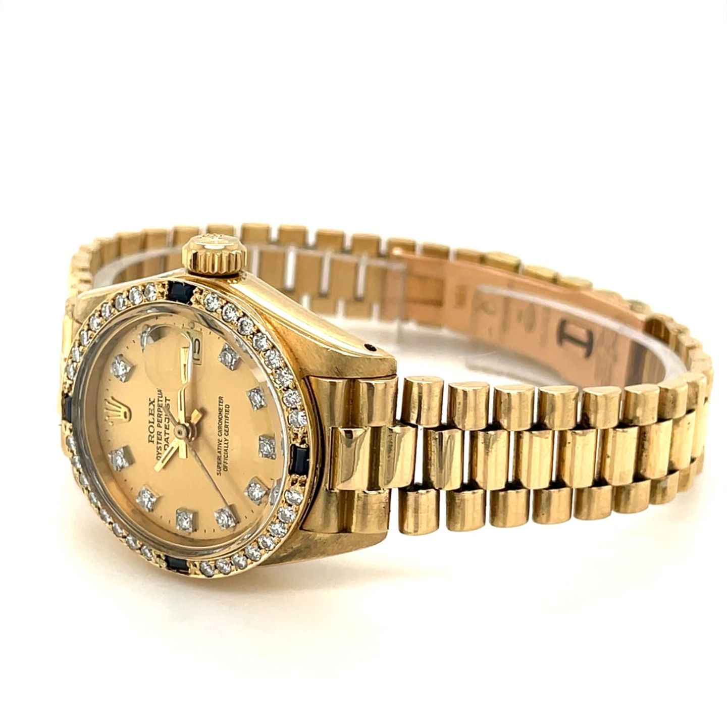 Rolex Lady-Datejust 69088 (1979) - Champagne dial 26 mm Yellow Gold case (5/8)