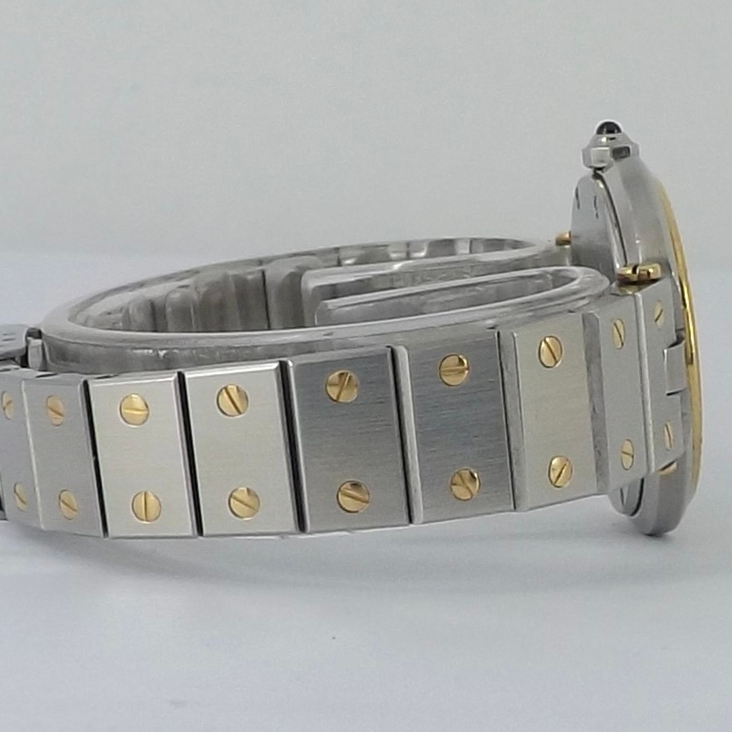 Cartier Santos 8191 (2000) - Silver dial 27 mm Gold/Steel case (8/8)