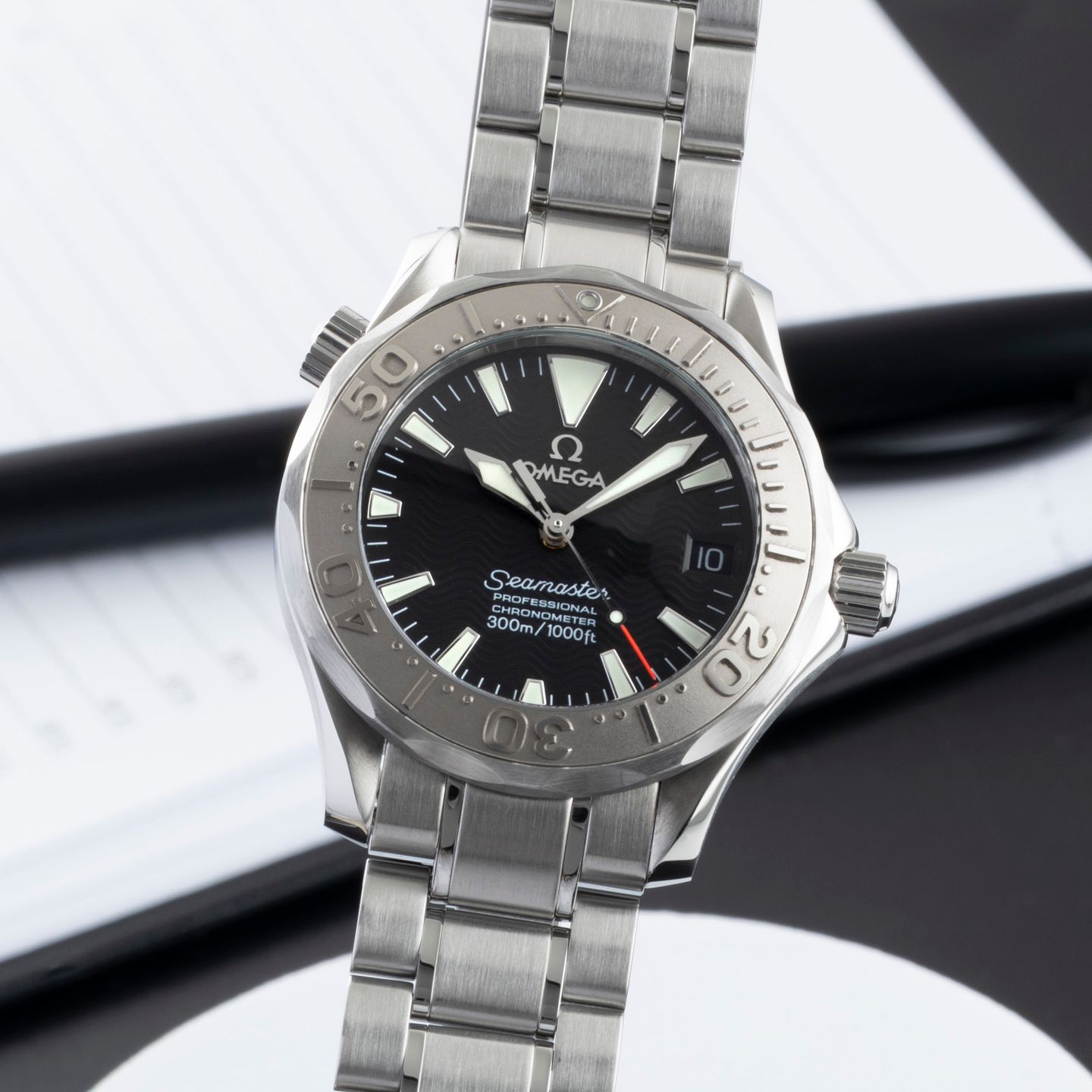 Omega Seamaster Diver 300 M 2236.50.00 (Onbekend (willekeurig serienummer)) - Zwart wijzerplaat 35mm Staal (3/8)