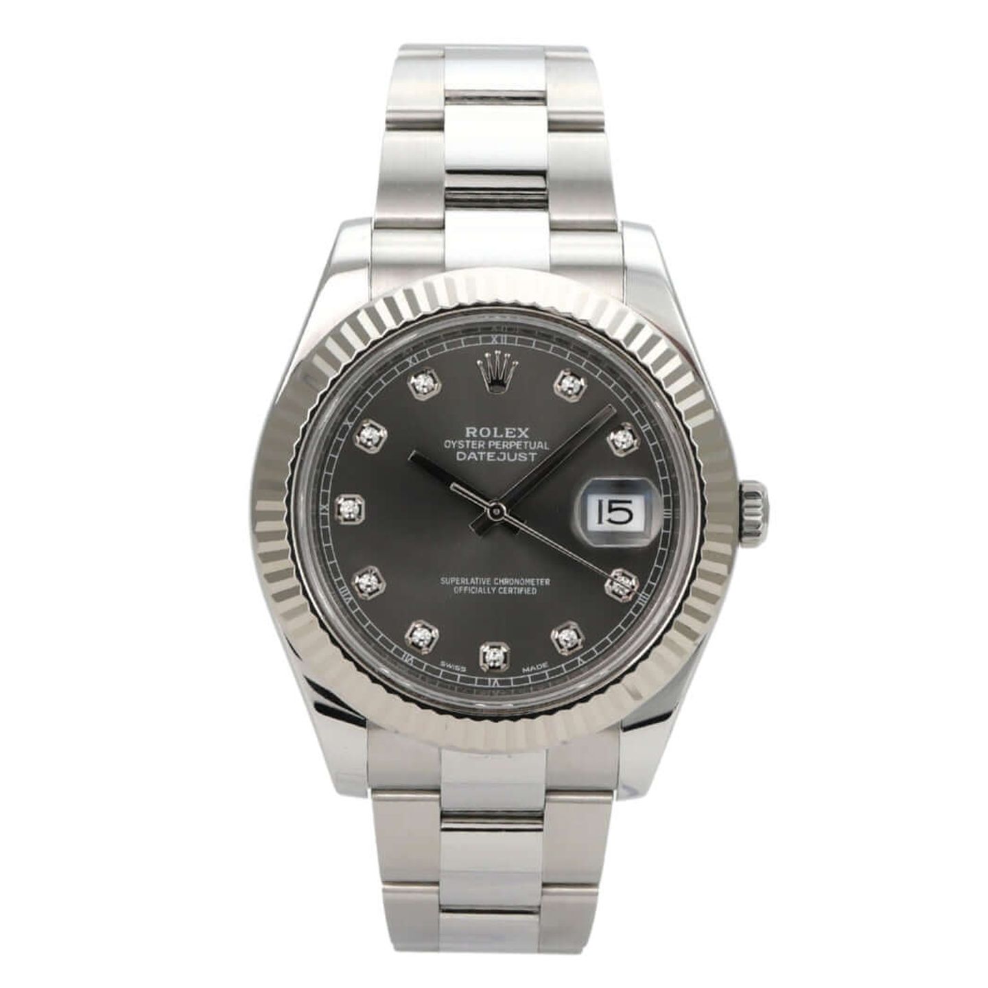 Rolex Datejust II 116334-Rhodium-DIA (2017) - Silver dial 41 mm Steel case (2/8)