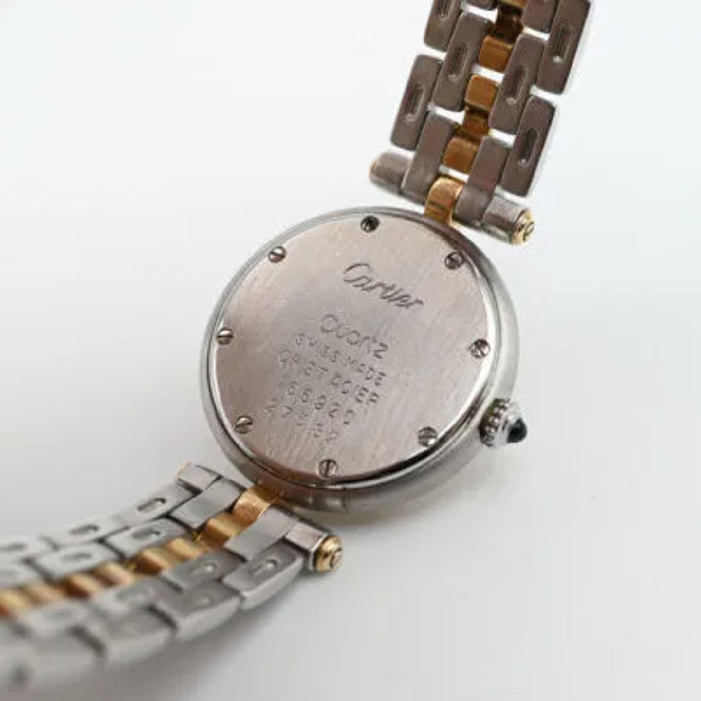 Cartier Panthère 166920 (1991) - Wit wijzerplaat 24mm Goud/Staal (7/8)