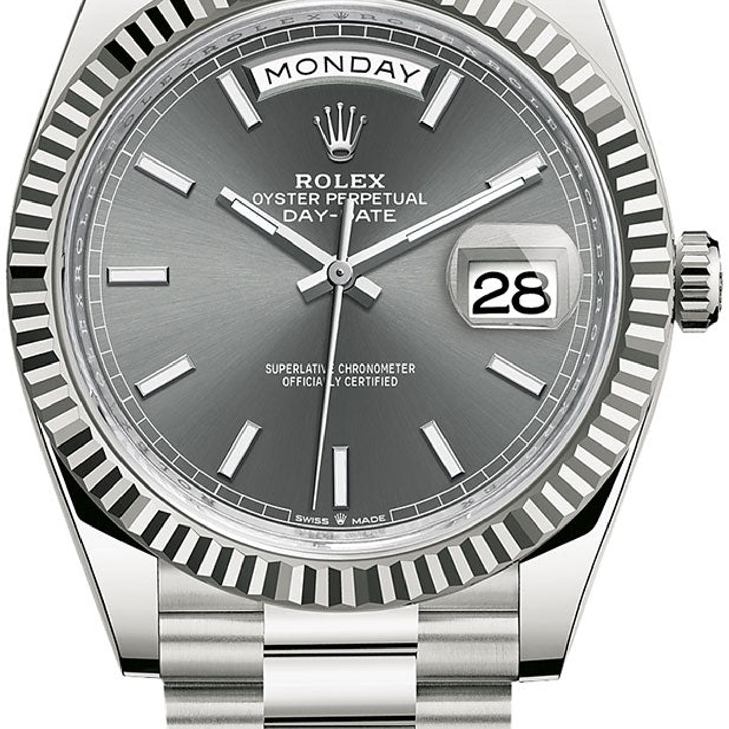 Rolex Day-Date 40 228239 (2025) - Grey dial 40 mm White Gold case (1/1)