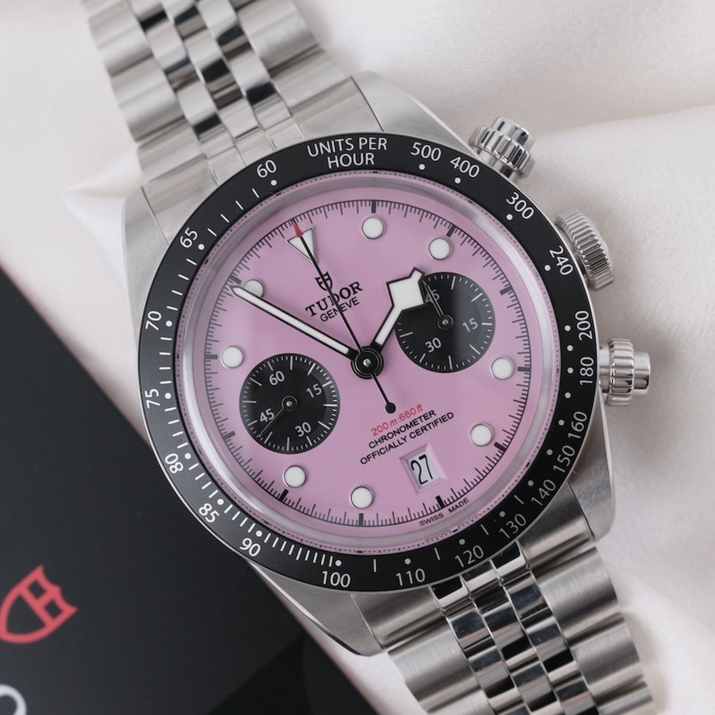 Tudor Black Bay Chrono 79360N (2025) - Roze wijzerplaat 41mm Staal (1/8)